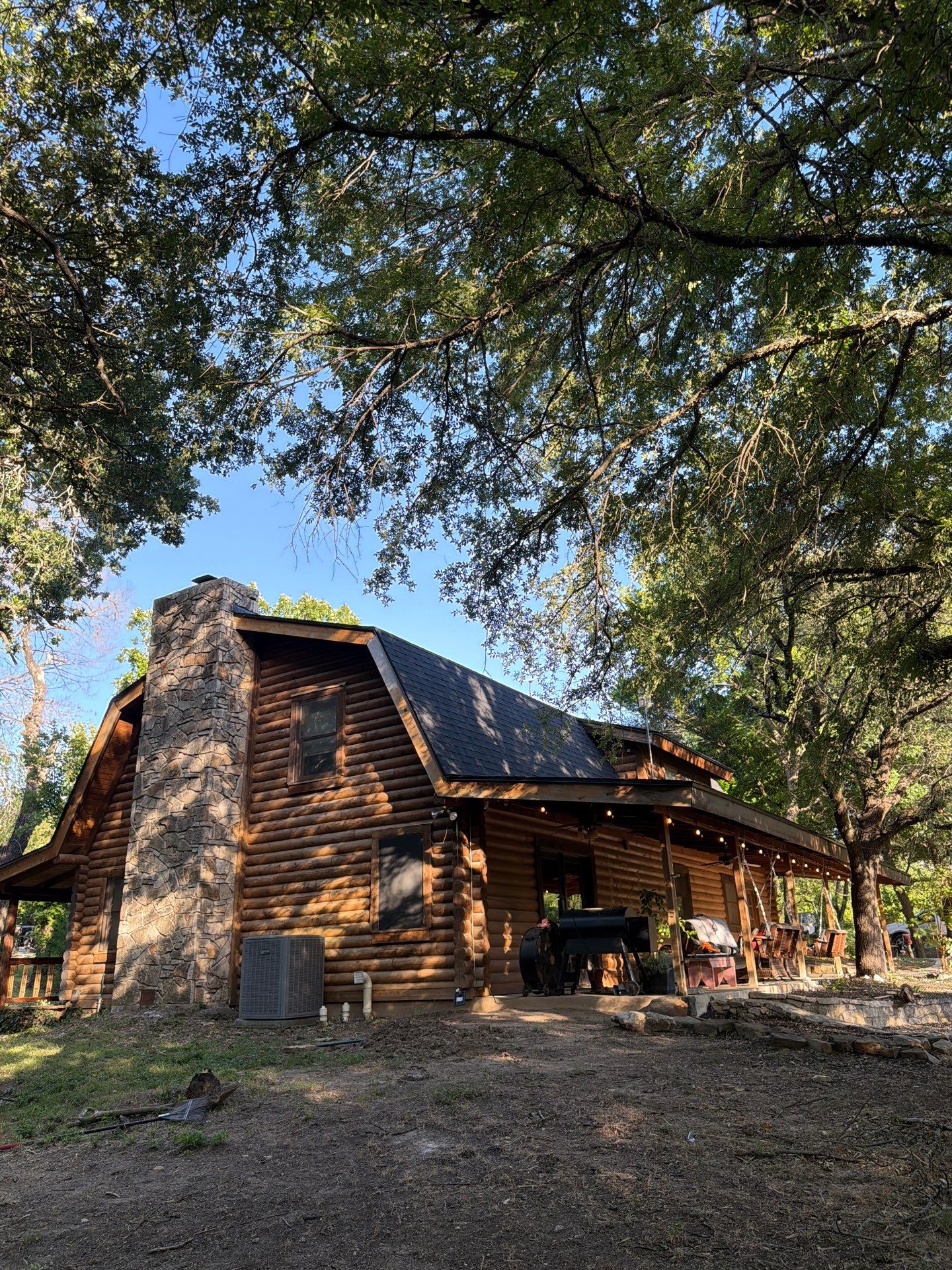 Fort Worth Log Home Roof Replacement and Gutter System Service by Performance 1 Roofing