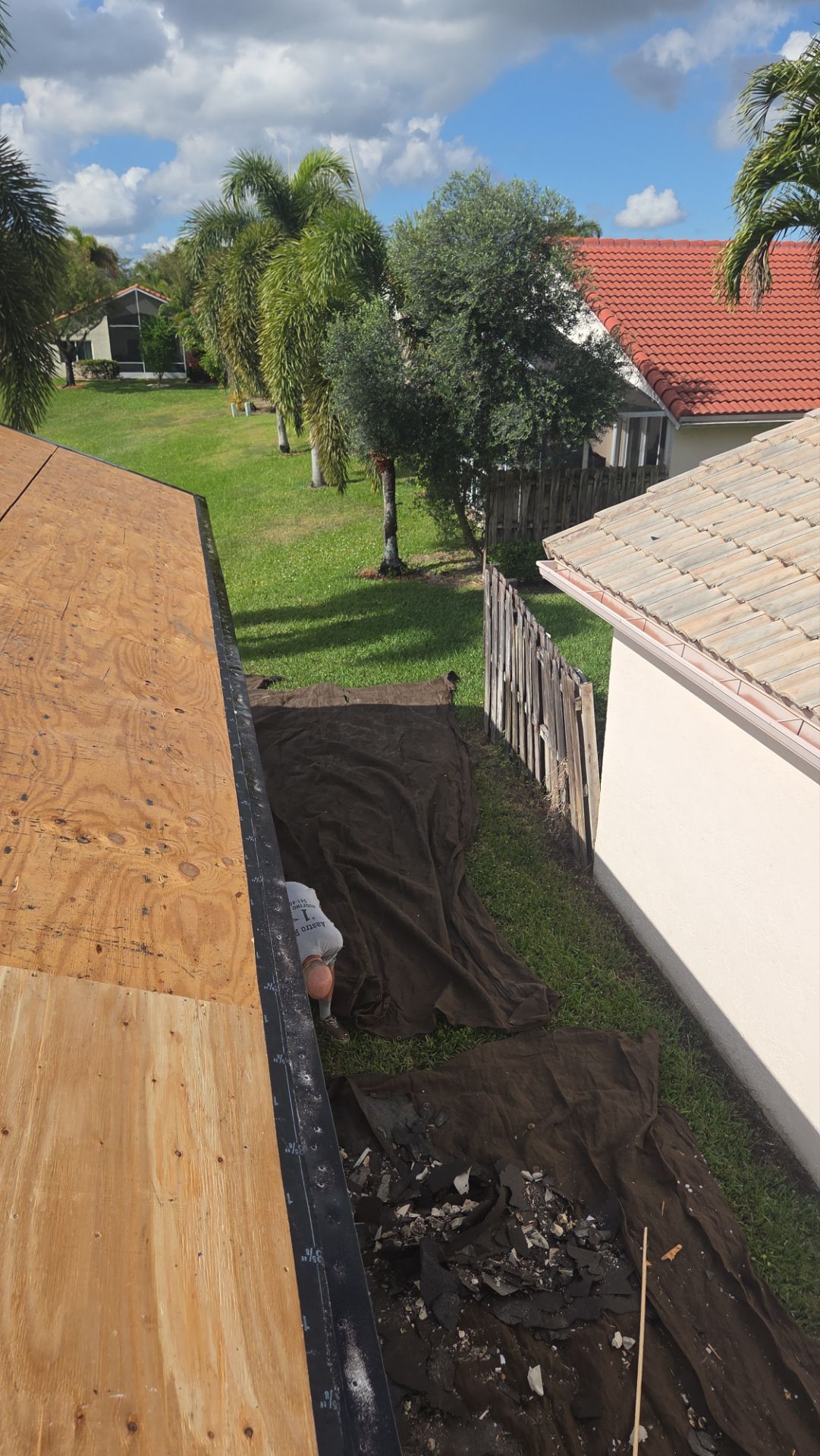 Residential Concrete Tile Roof Replacement and Fascia Repair in Boca Raton by Aastro Roofing