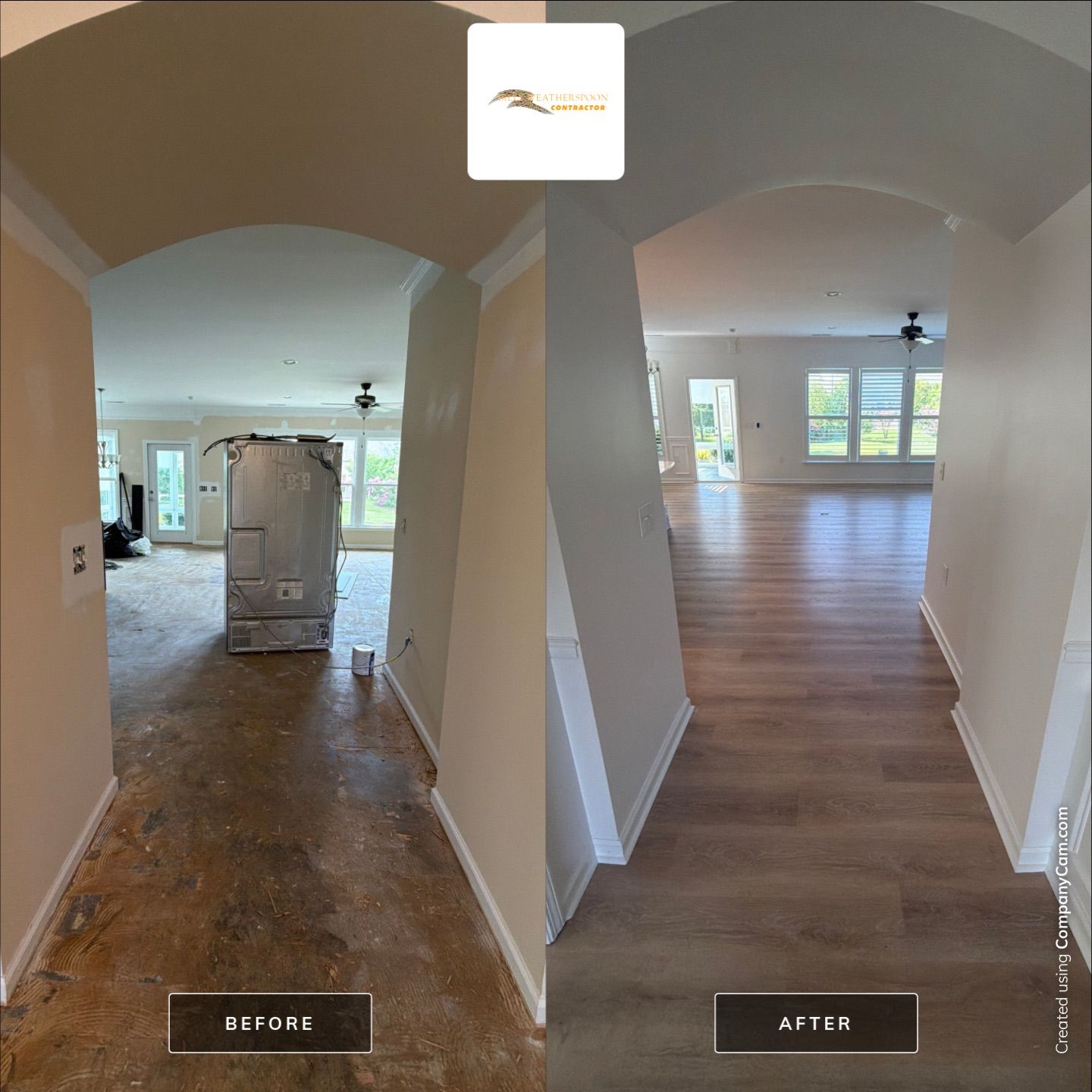 Luxury Vinyl Plank Flooring Installation and Interior Refresh in Durham by Billy Weatherspoon Contractor