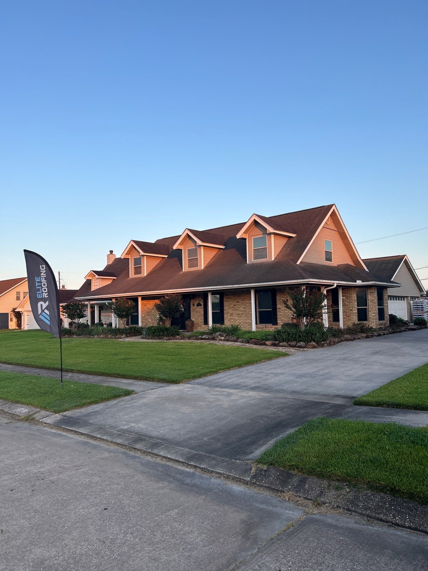Residential Roof Replacement using GAF HDZ - Weathered Wood by Elite Roofing LLC