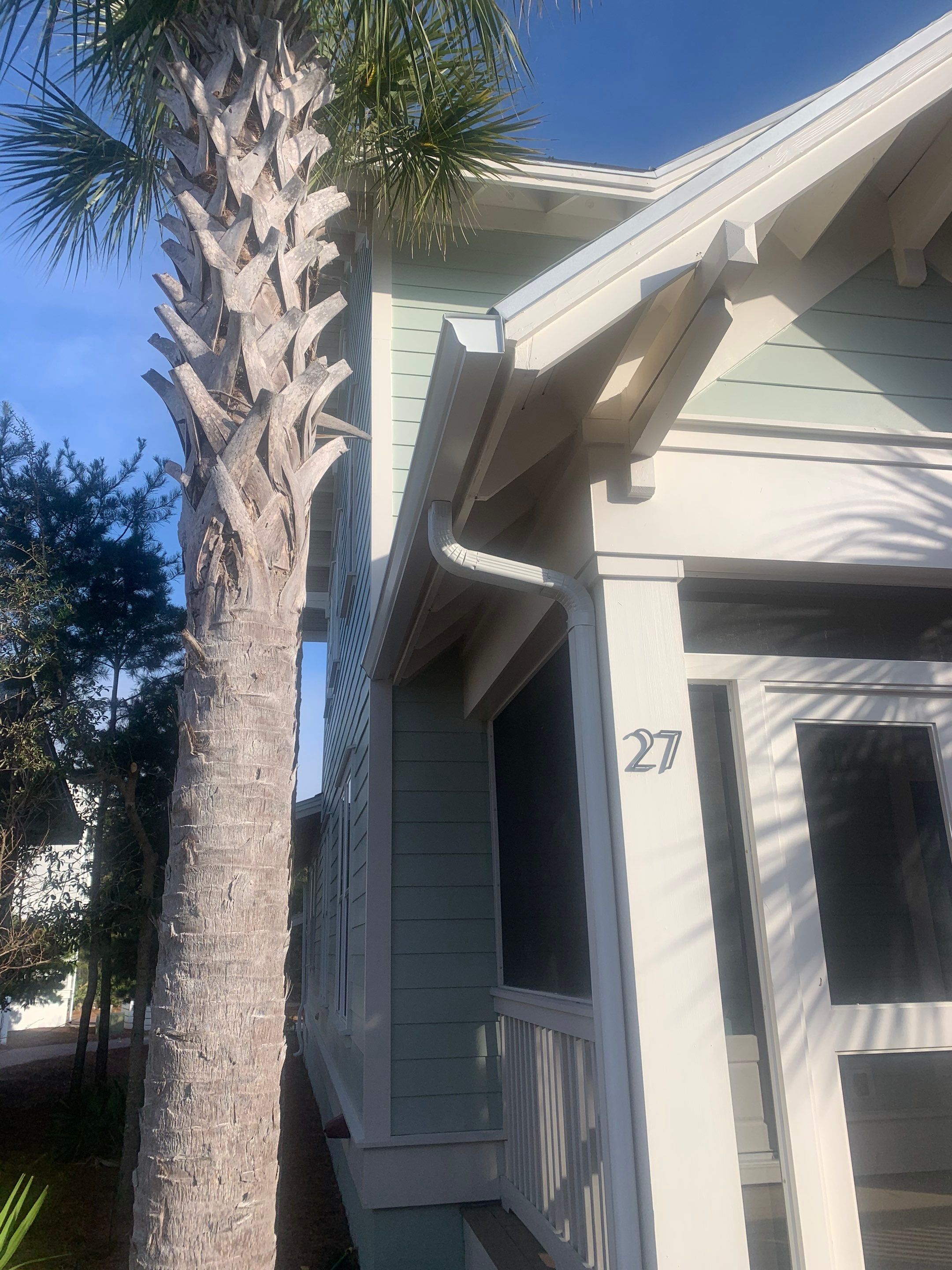 New Downspouts Installation in Rosemary Beach, FL by Gutter Professors