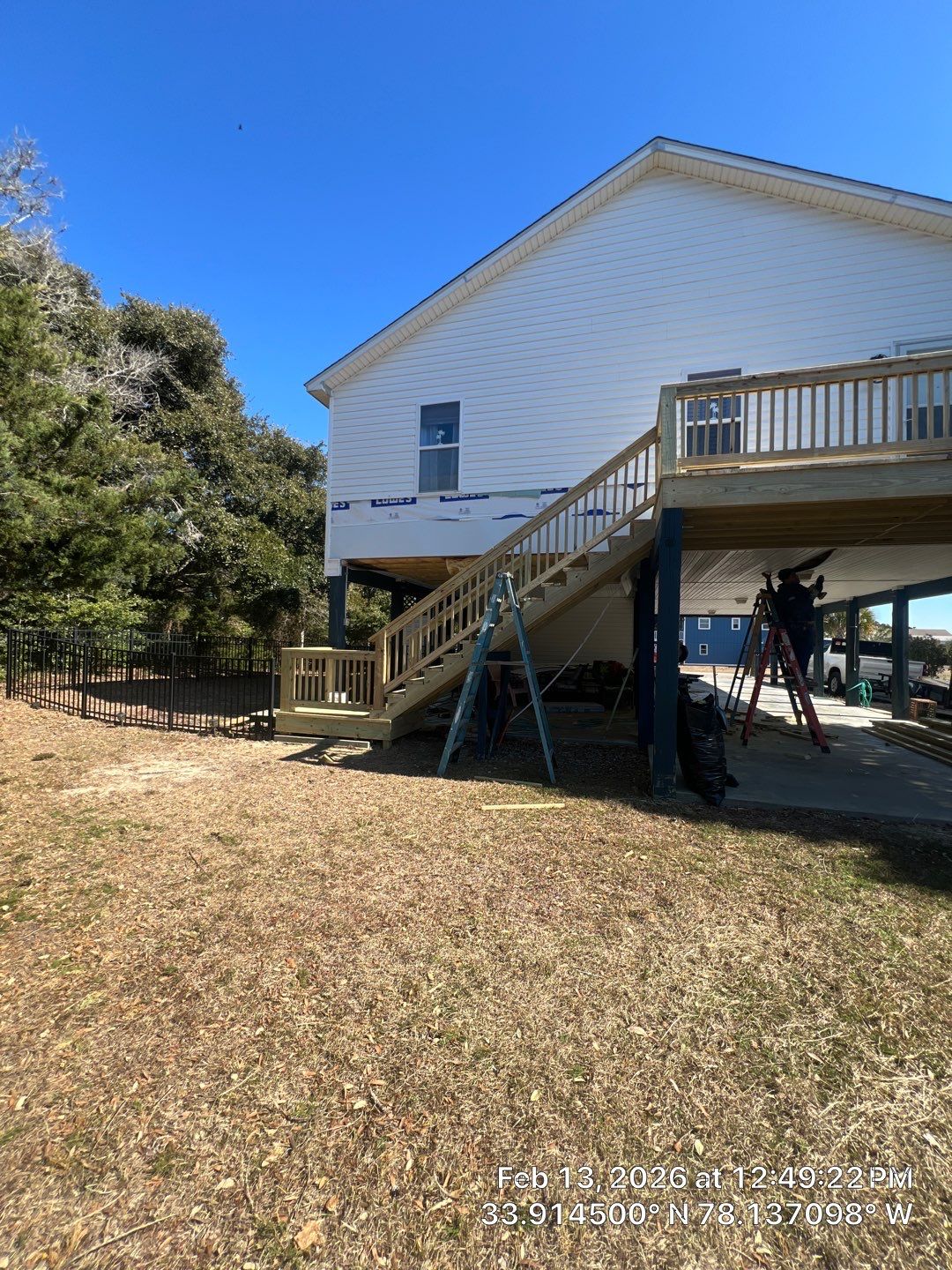 New Handrails & Stair Railings Installation – Oak Island, NC by RGR Construction and Roofing, LLC