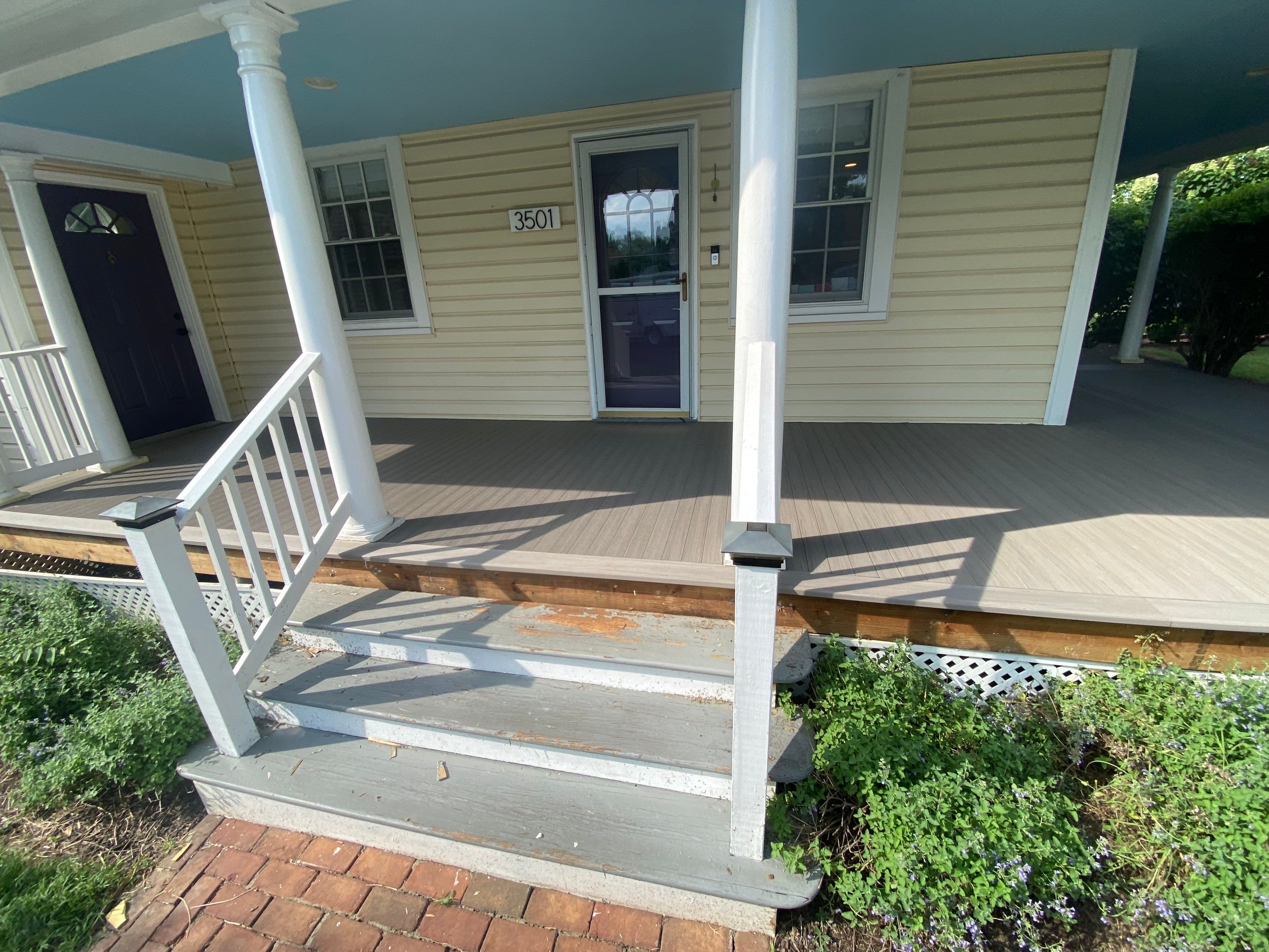 Front Porch Transformation using Timbertech Decking by The Smet Companies, LLC