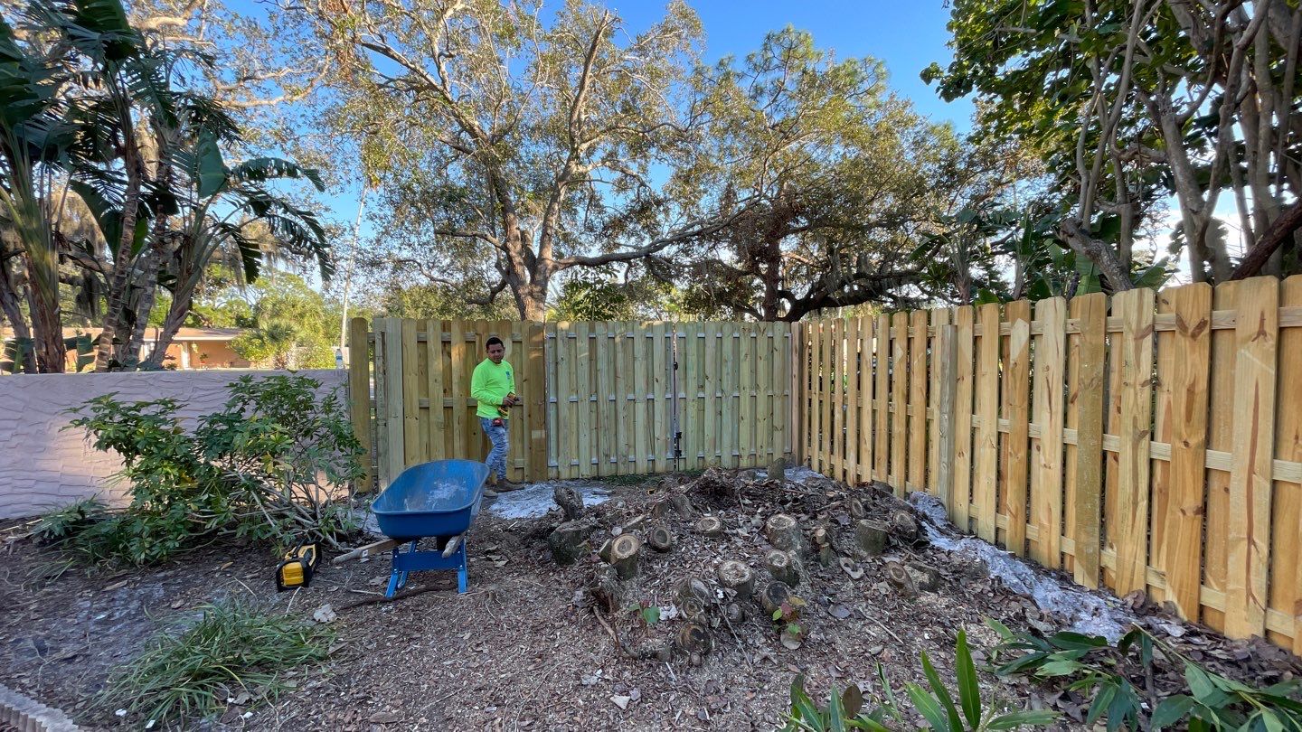 Wood Fence Installation using Shadowbox Wood Fence by Asap fence and gates, LLC