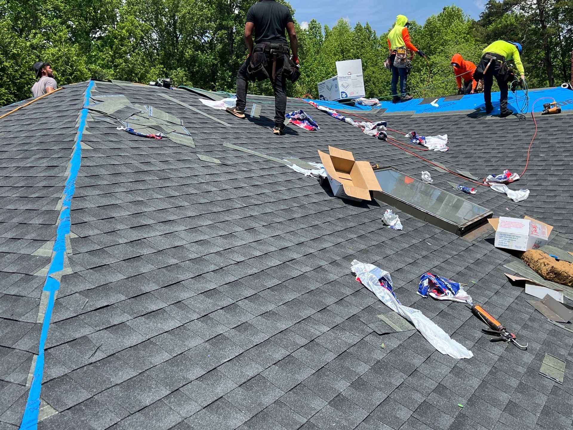 Residential Roofing Installation using GAF Timberline HDZ Charcoal by RISE Roofing & Restoration, LLC