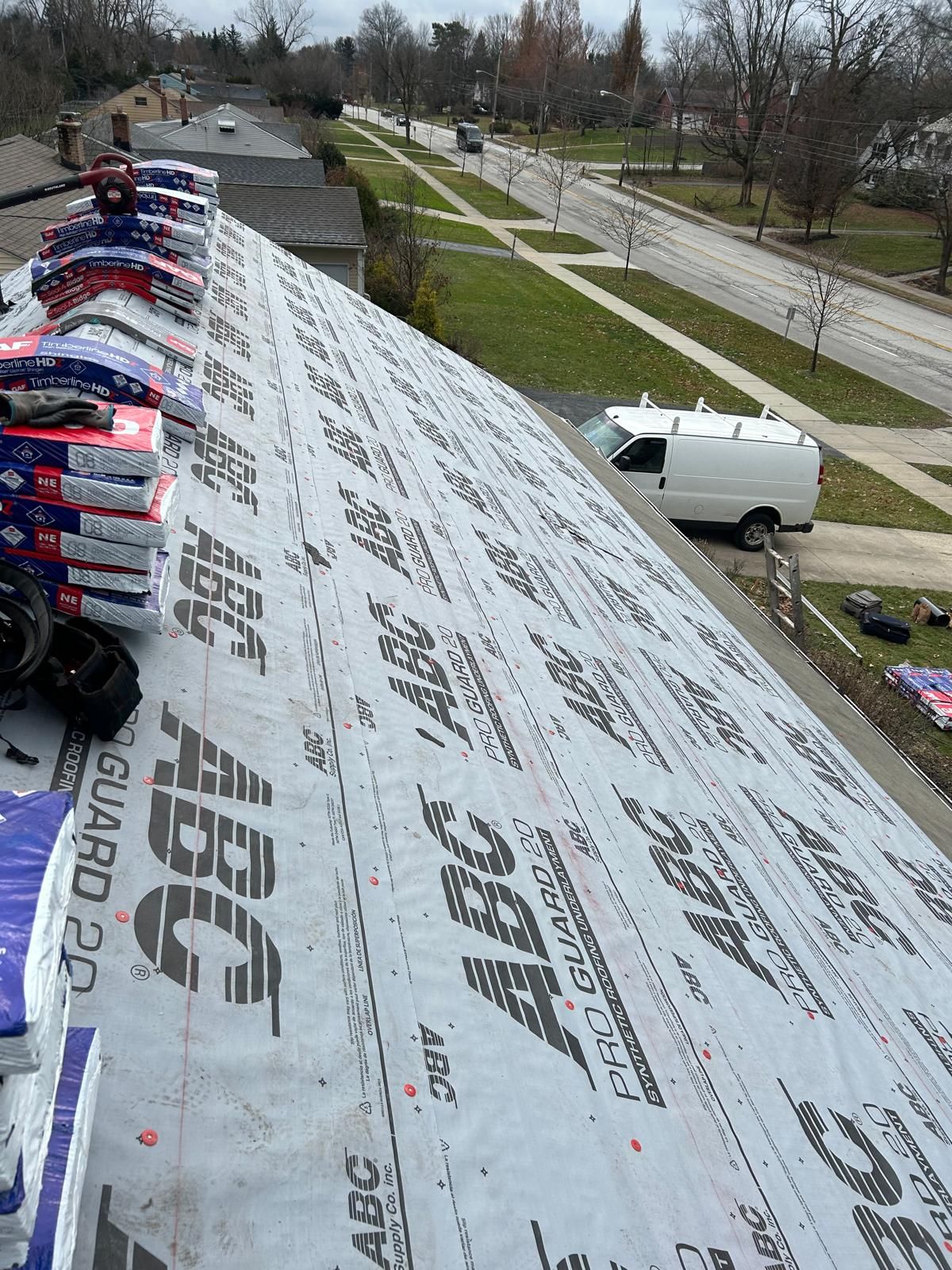 Storm Restoration in Beachwood OH - Roof Replacement using GAF HDZ Charcoal by Atlas Roofing & Restoration
