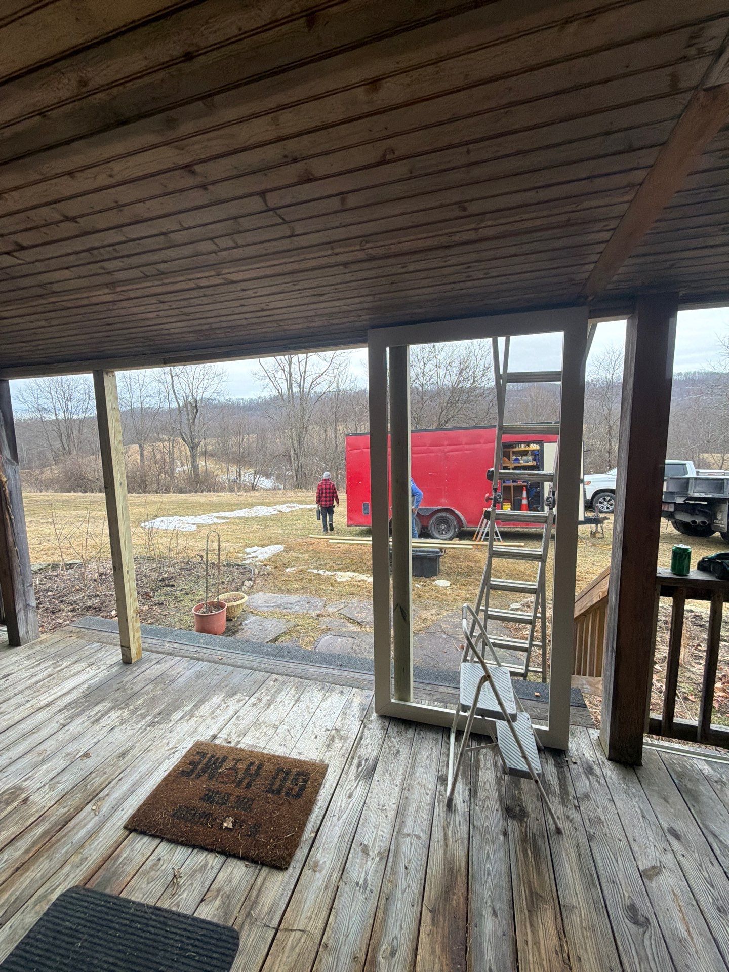 Renick Screened-In Porch Build with Custom Pressure-Treated Stairs by Walnut Hollow Decks & Outdoor Living