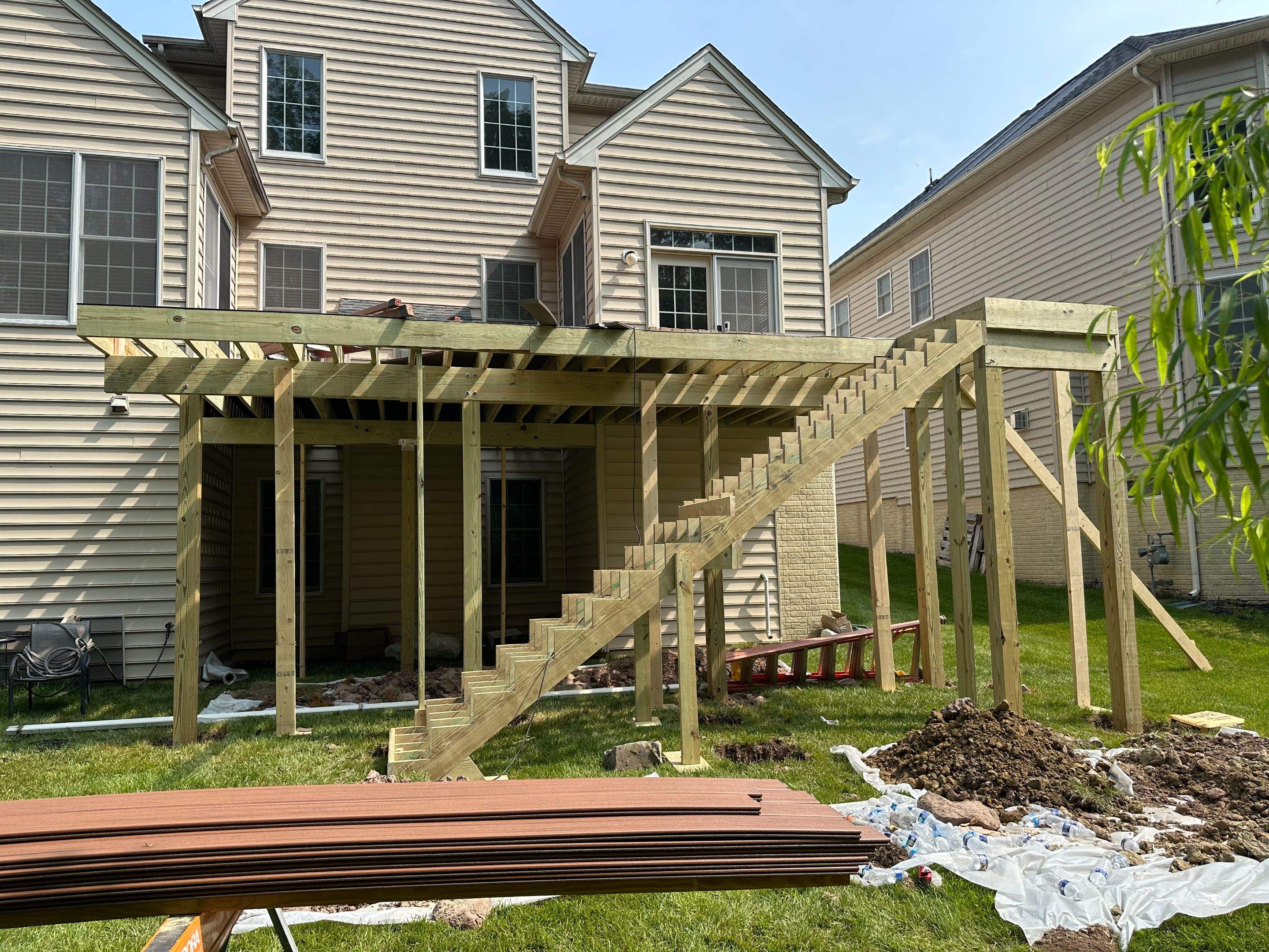 New Trex Composite Deck in South Riding, VA by Sunburst Construction Inc