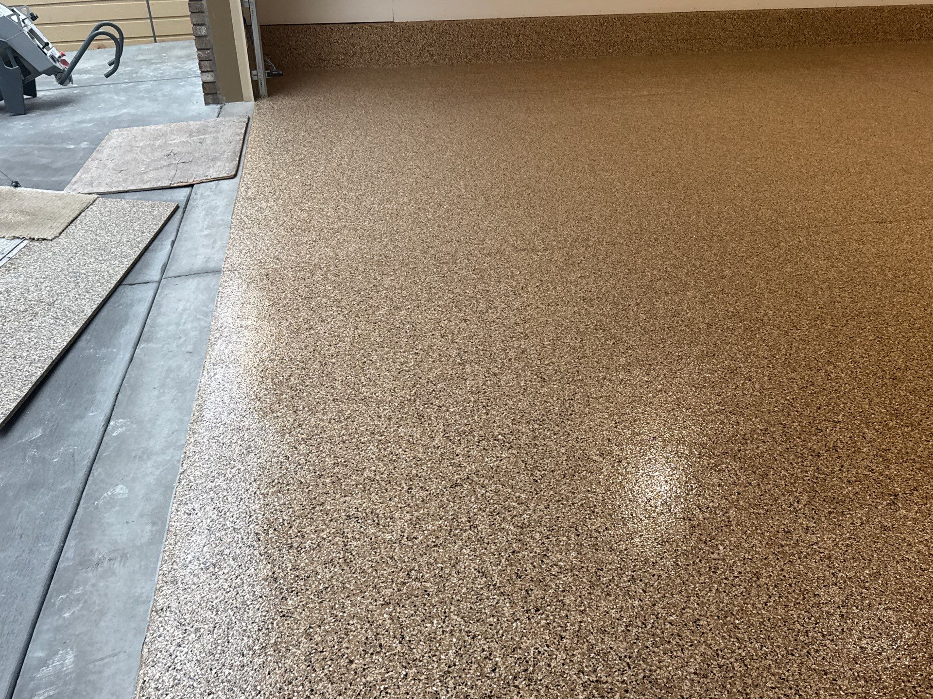 Garage in Gainesville, FL in Sandstone by Cross Creek Concrete Coatings