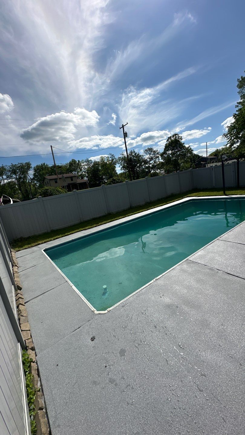 Twilight Pool Deck Project in McDonald by Floors in a Day, Inc