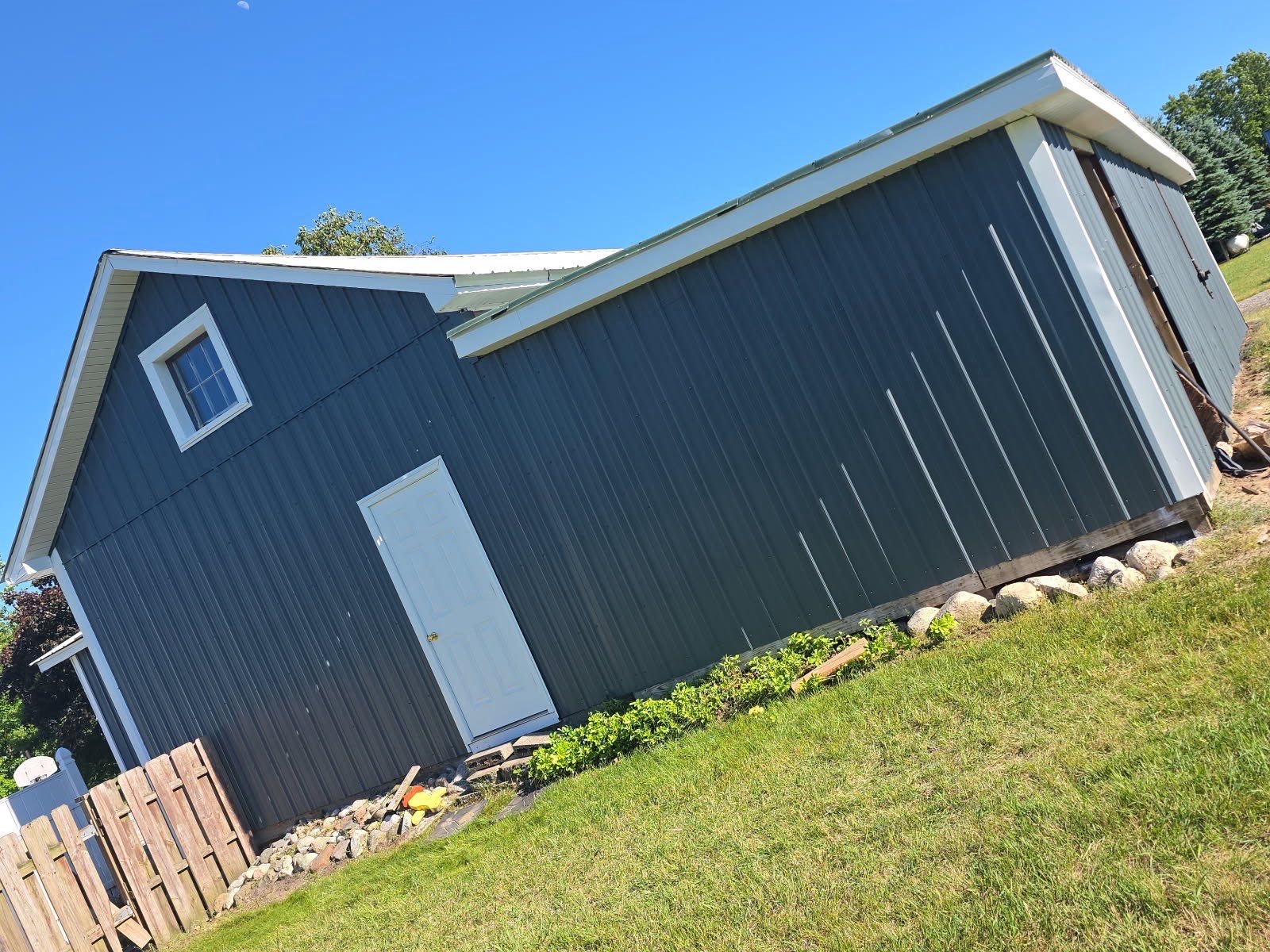 Exterior Painting and Trim Restoration for Mears Metal Buildings by Gordon Painting