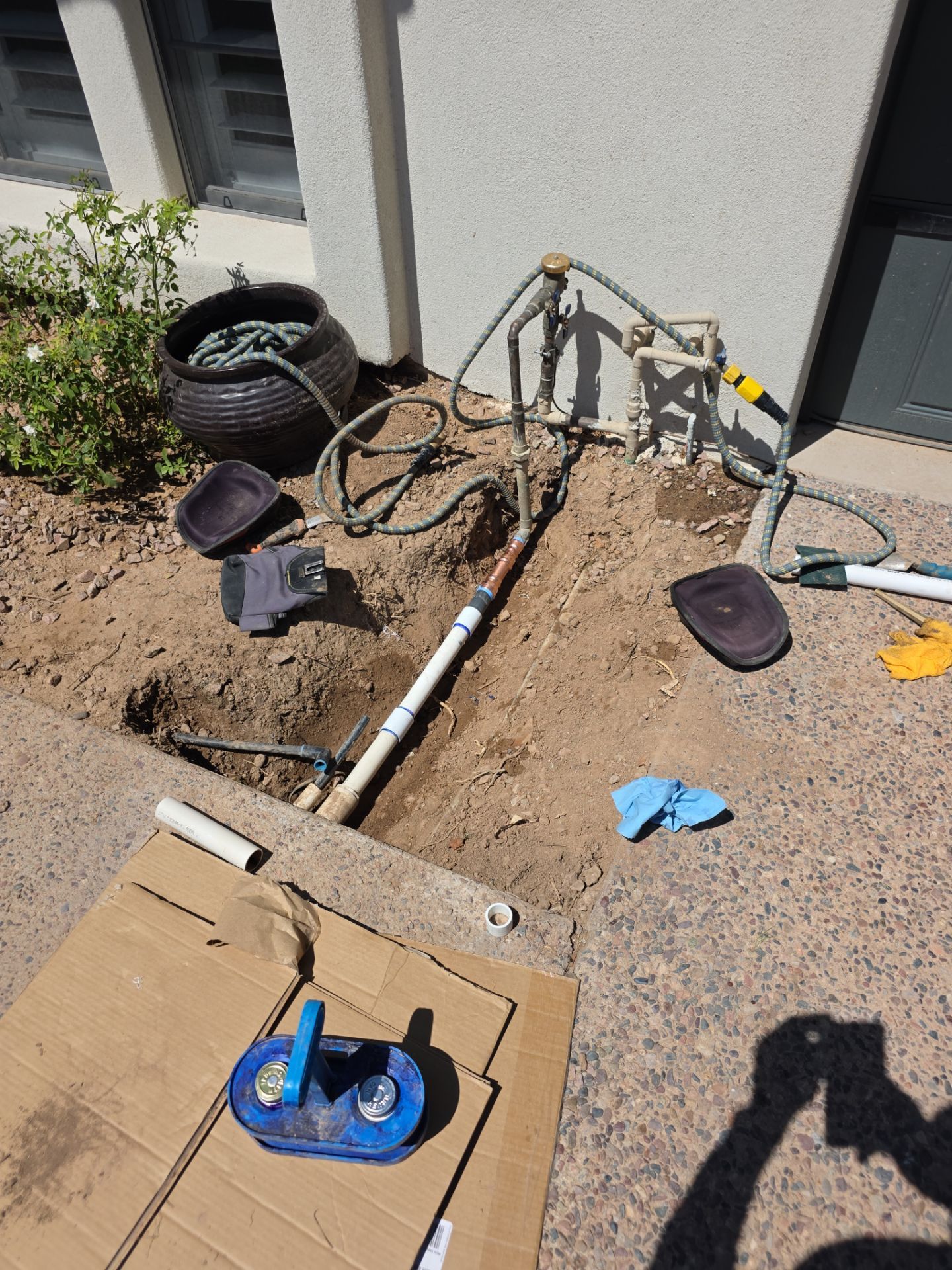 Irrigation Main Line PVC Repair by Iron Mountain Irrigation
