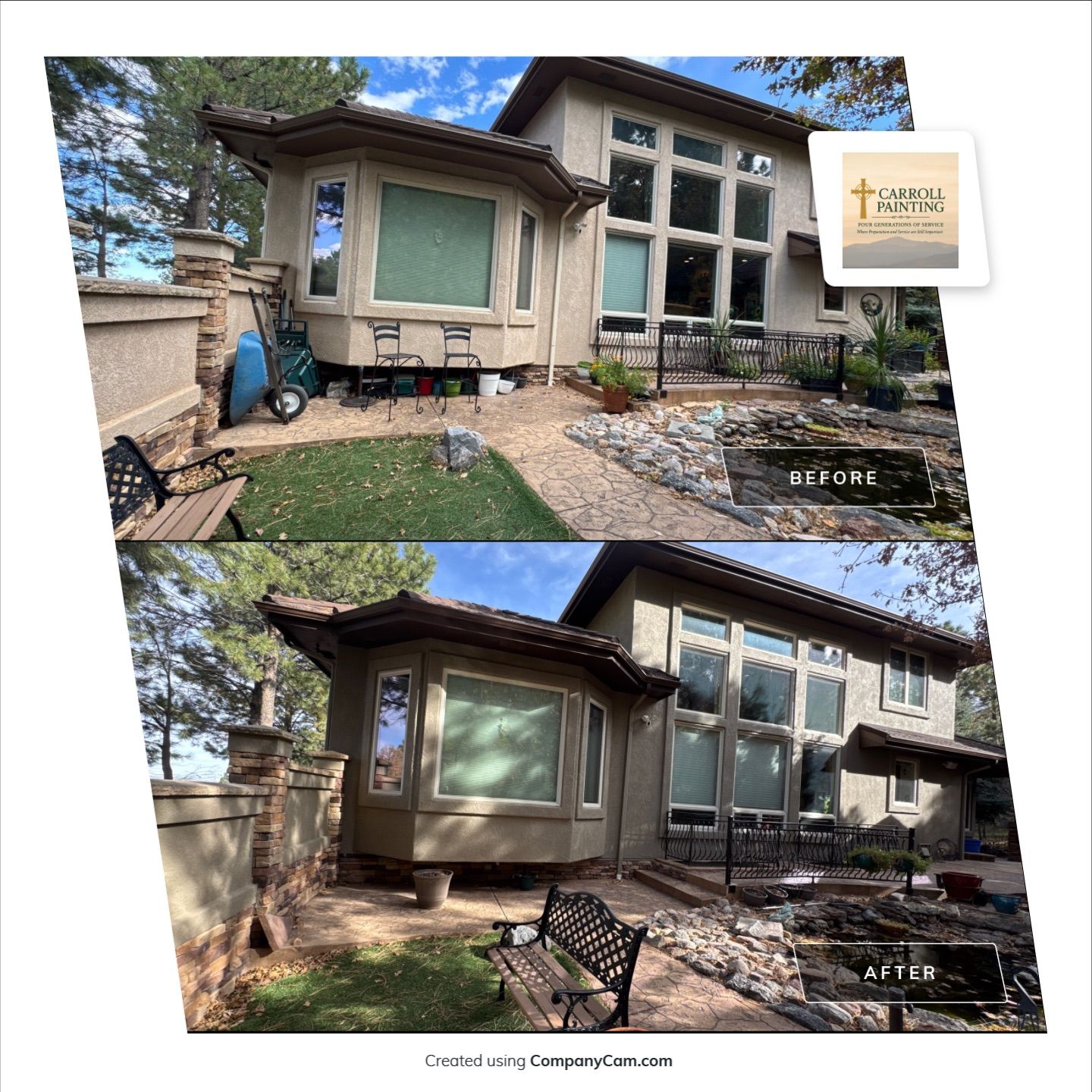 Elastomeric Stucco Coating Project in The Broadmoor Bluffs by Carroll Painting LLC