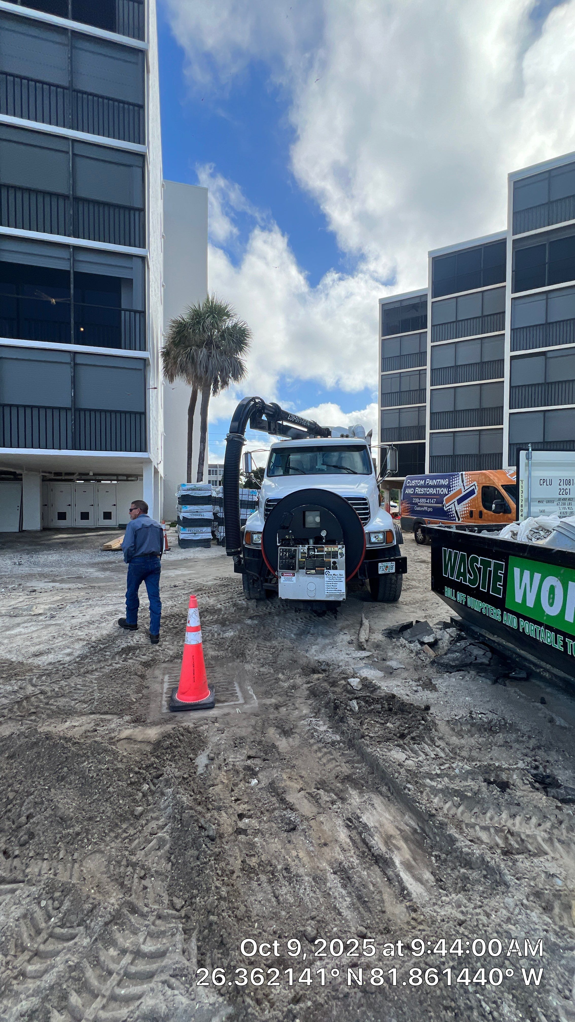 Little Hickory Island Condo Catch Basin Cleanout by Don Mar, Inc. Storm Water Solutions