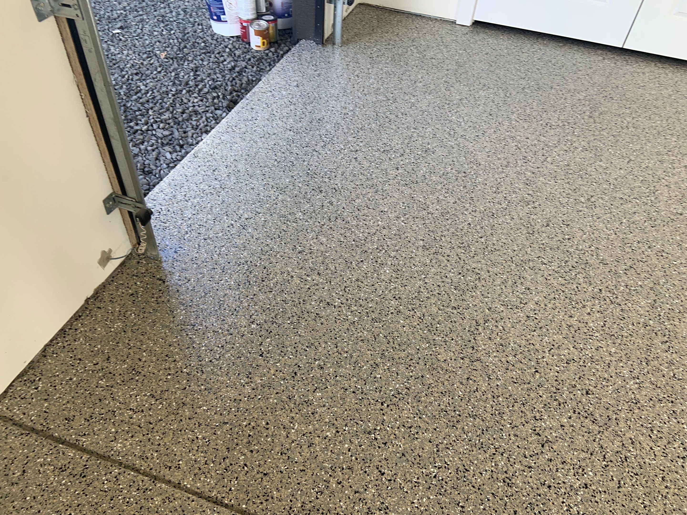 Garage Transformation using Mediterranean Colorway by Croc Coatings, LLC