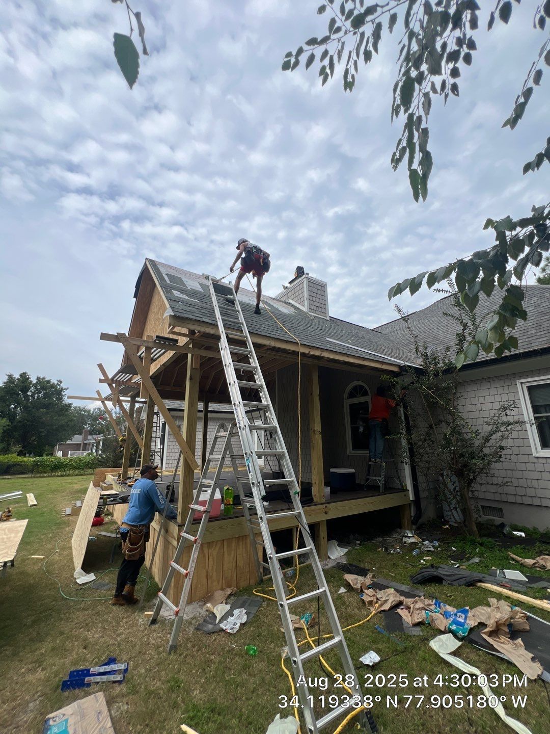 Back Porch Addition in Beau Rivage  by RGR Construction and Roofing, LLC