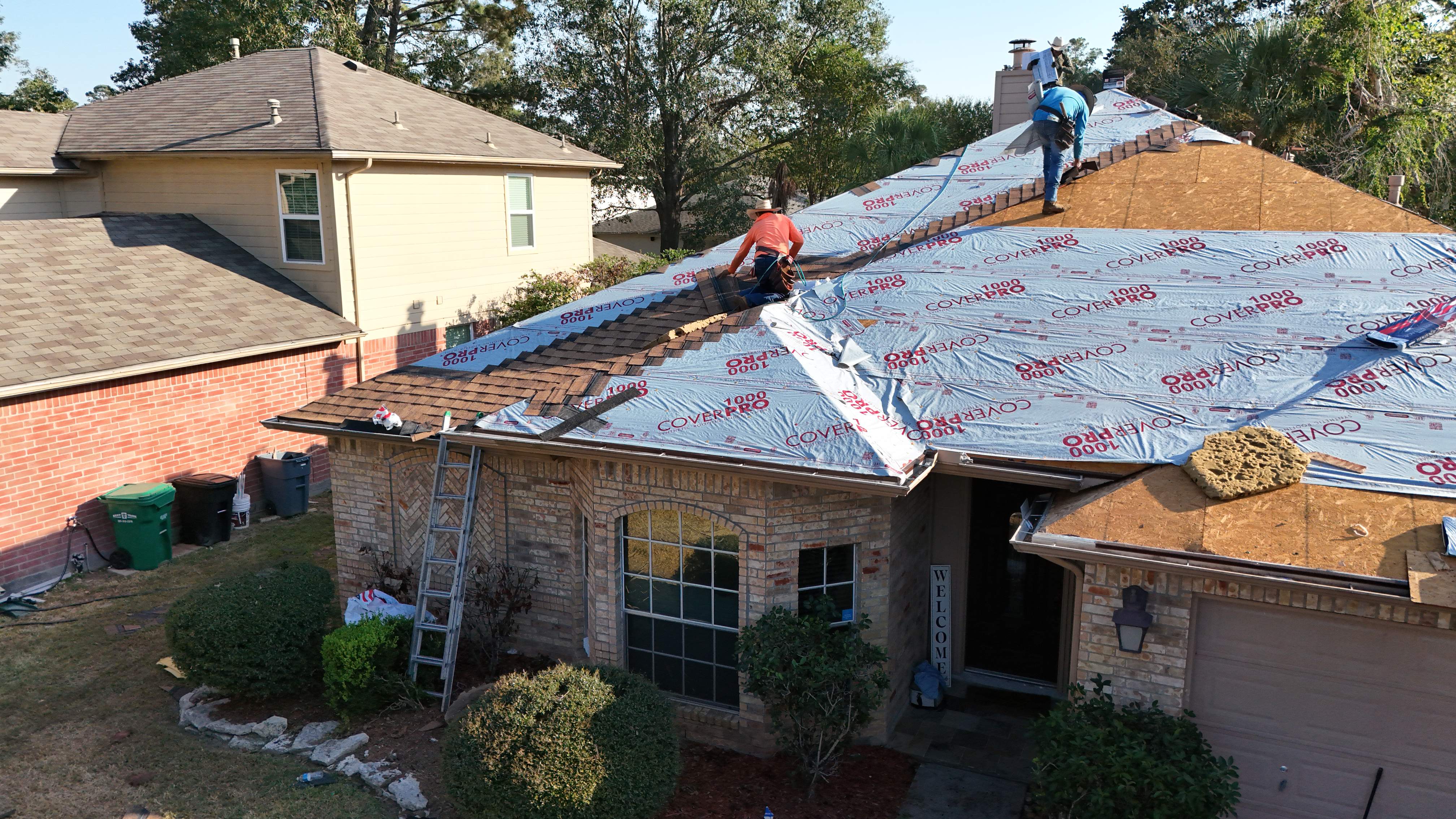 Golden-Tan Roof Replacement — Spring, TX by PL Roofing & SB Roofing, LLC.