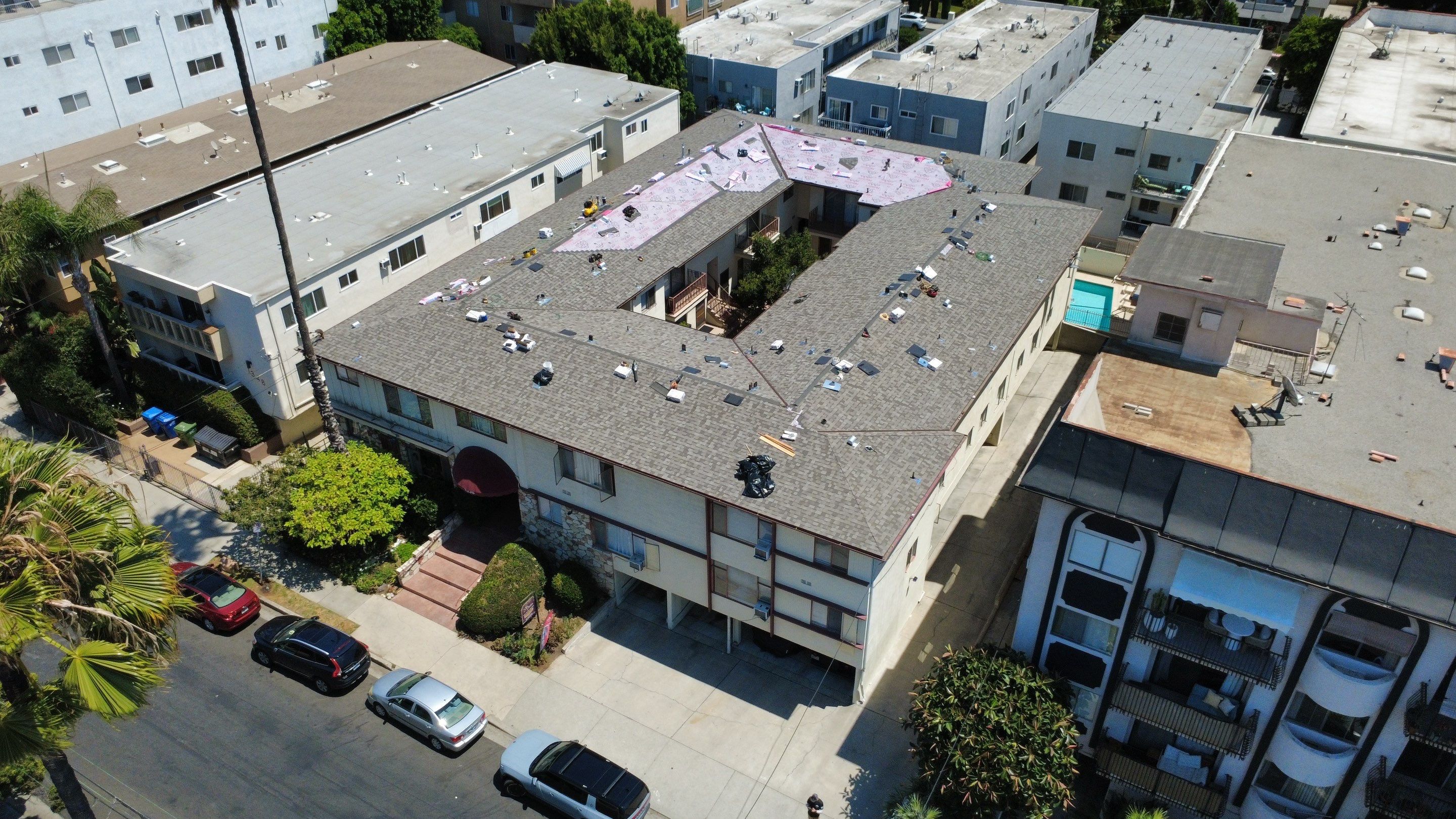 Apartment Building in Hollywood by Hull Brothers Roofing