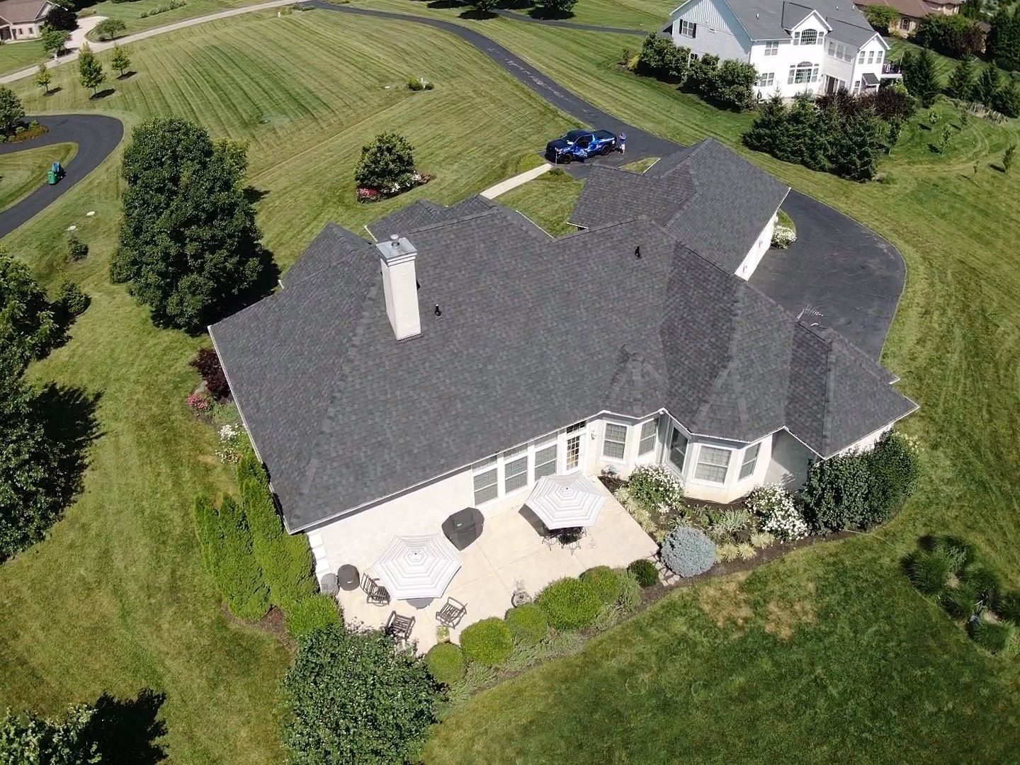 Residential Roofing Installation using Atlas Pinnacle Black Shingles by 614 Exteriors