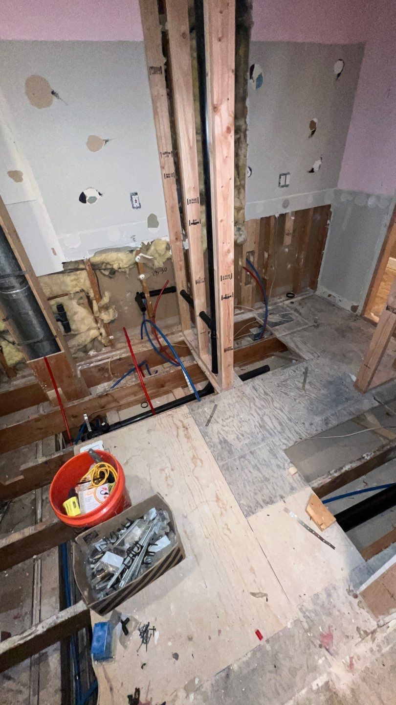 Two Bathroom Remodel  by Plumbing Connect Systems LLC
