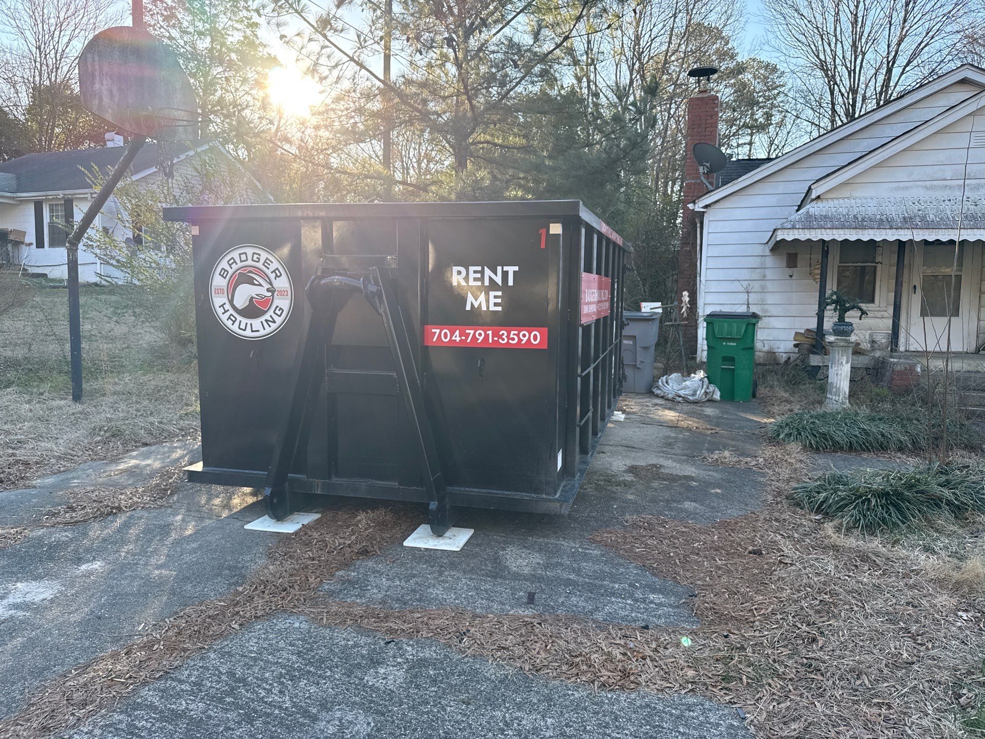Dumpster Rental in Charlotte by Badger Hauling