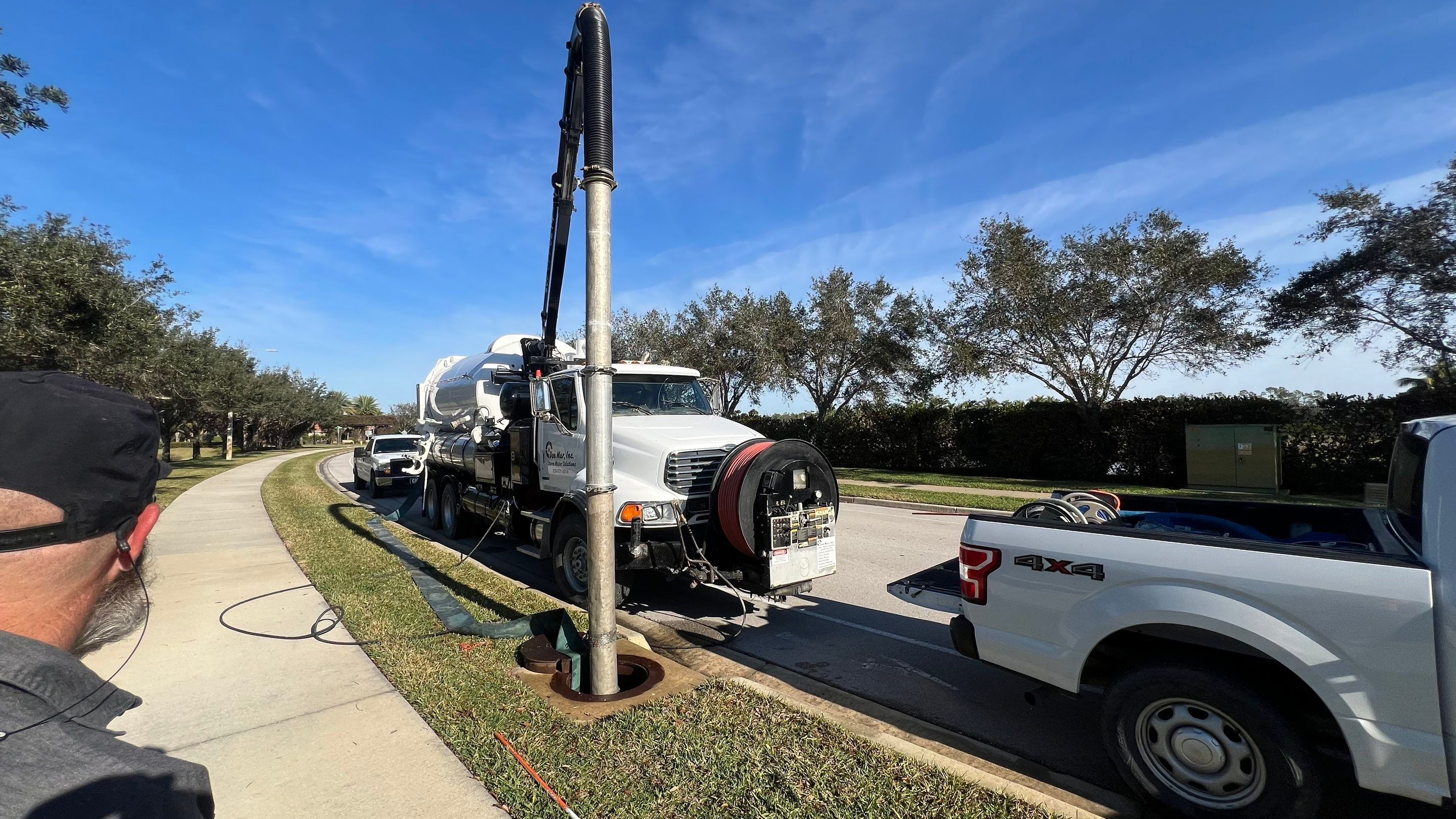 Naples Association Catch Basin Cleaning using Vactor Truck by APS Power & Water