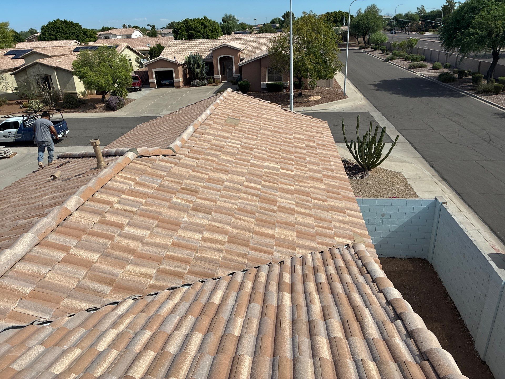 Tile reset and modbit coating in Chandler, AZ. by Weather-Tite Roofing