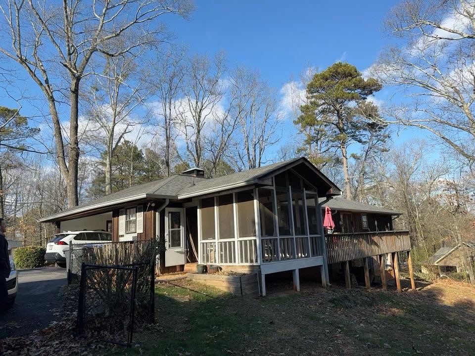 Exterior Painting on Cedar Siding  by Clark Brothers Roofing & Construction
