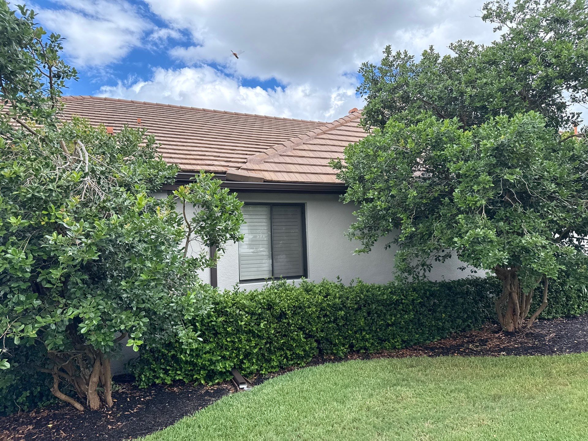 Tile Roof, Paver Pool Deck & Flowerbed Curbing Cleaning | Winding River Bradenton, FL Transformation by Sunshine AquaWash