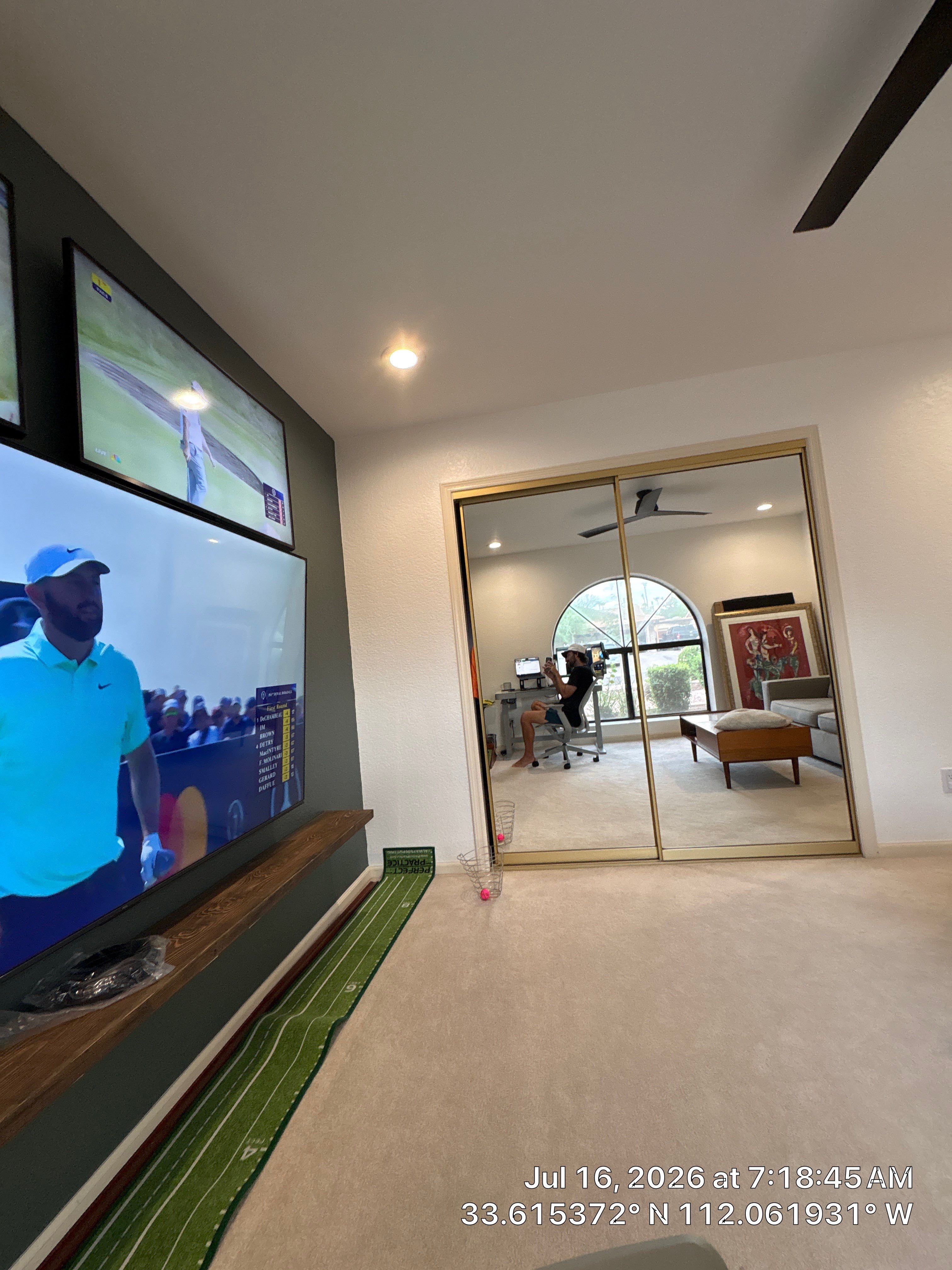 Modern Interior Renovation with Custom Accent Wall and Mirror Installation by CompanyCam Sales Demo