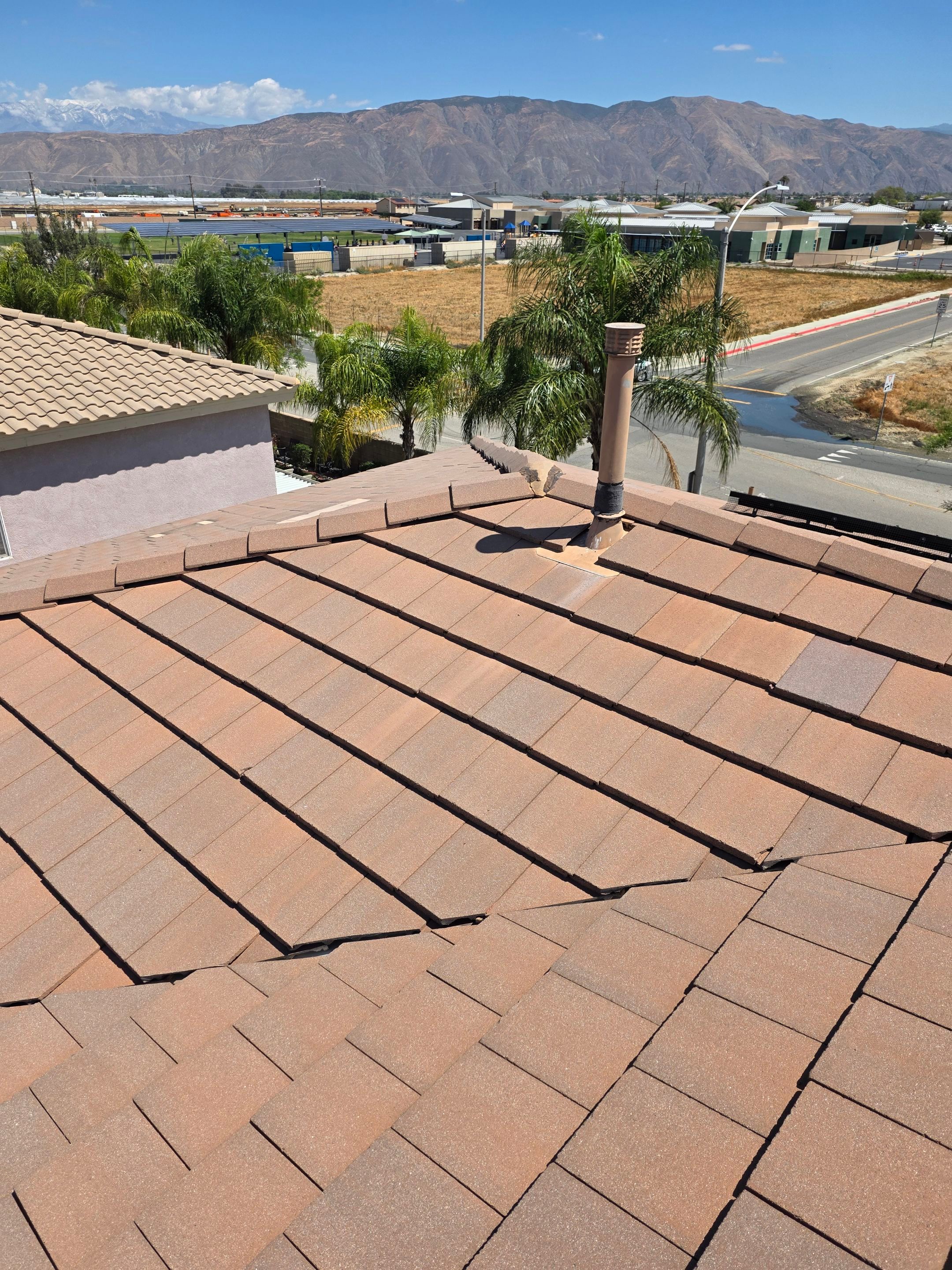 Complete Concrete Tile Roof Replacement and Solar Integration in San Jacinto by Reliable Roofing San Diego Inc.