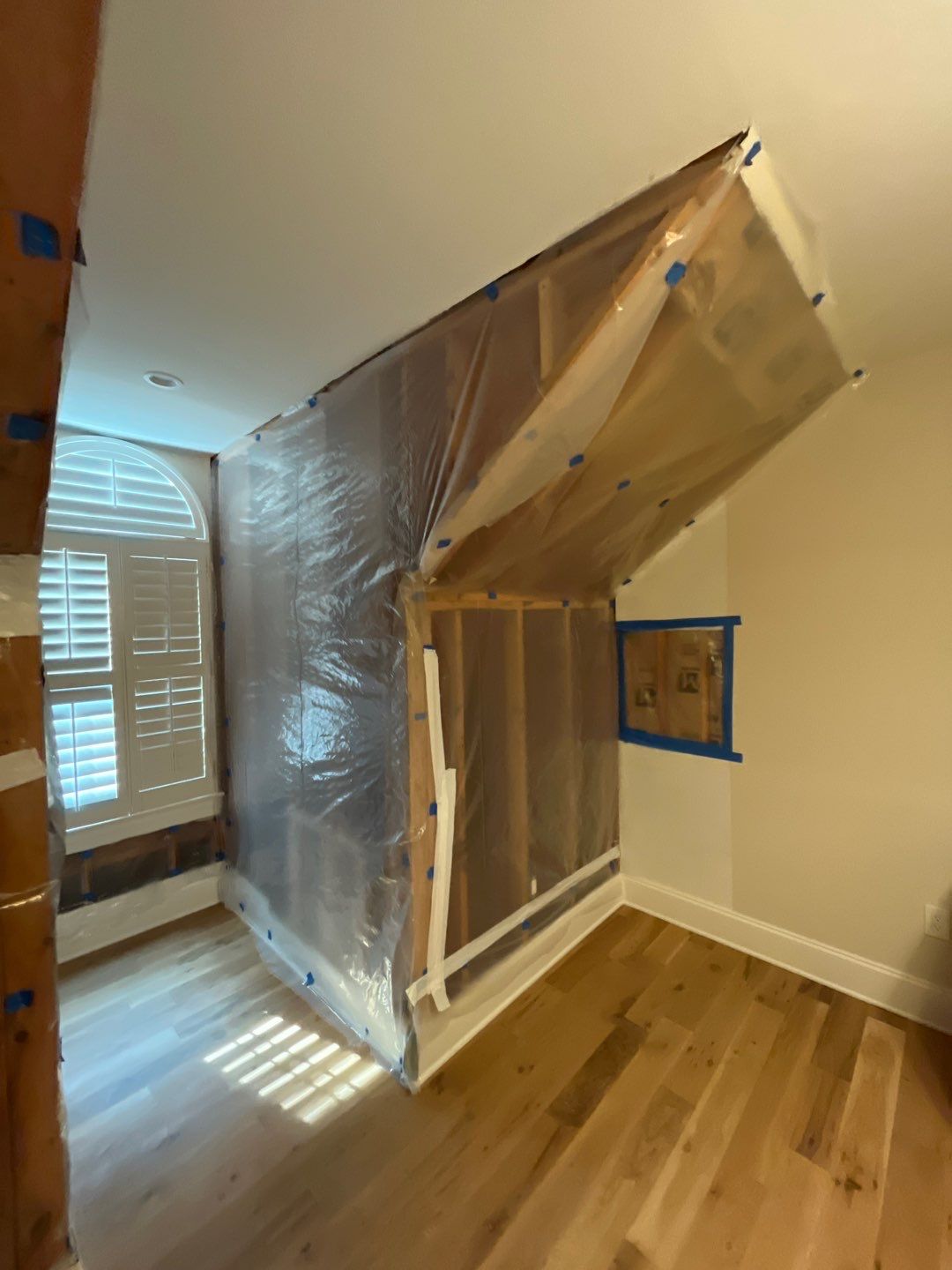 Bedroom mold remediation & Interior restoration by EAS Environmental, LLC.