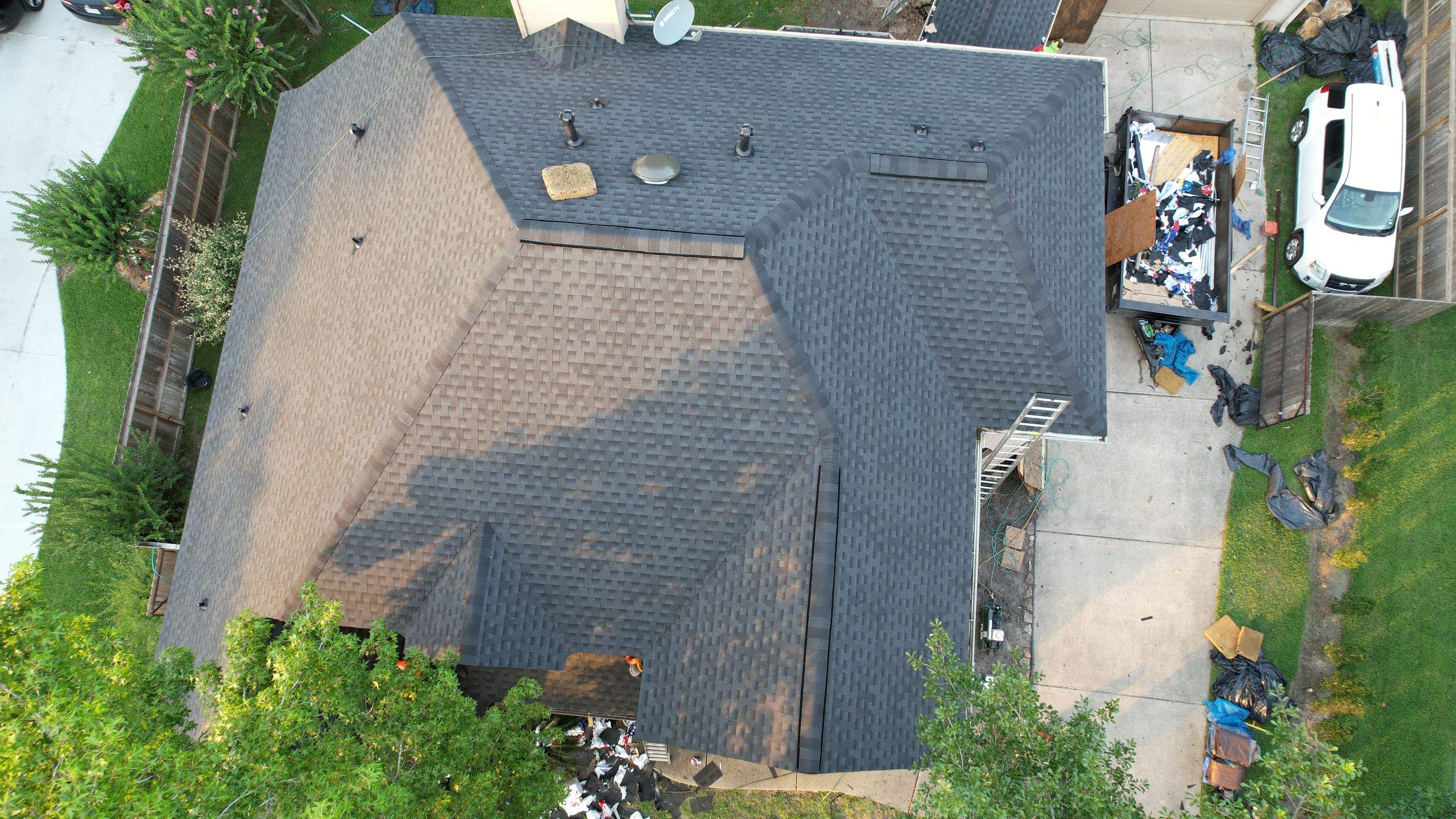 Deep Slate-Blue Shingle Roof Replacement — Conroe, TX by PL Roofing & SB Roofing, LLC.