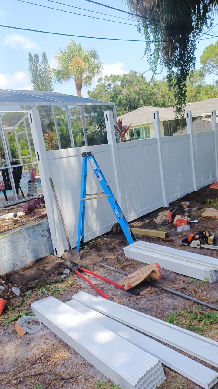 Venice, FL 6ft. Tall White Vinyl Privacy Fence  by Asap fence and gates, LLC