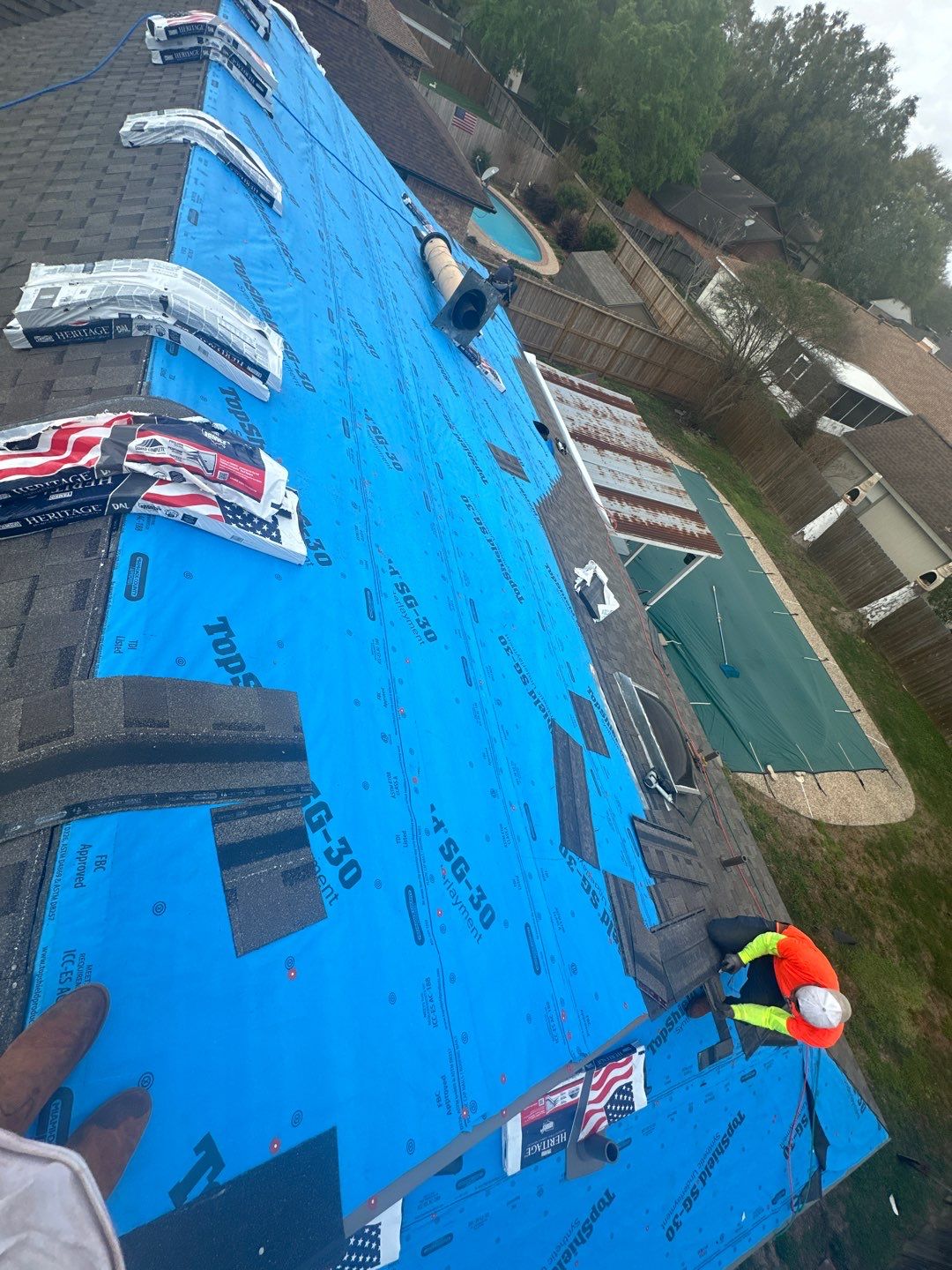 Residential Roofing Installation using Owen's Corning Duration (Lifetime) Shingles by Roof Repair Company