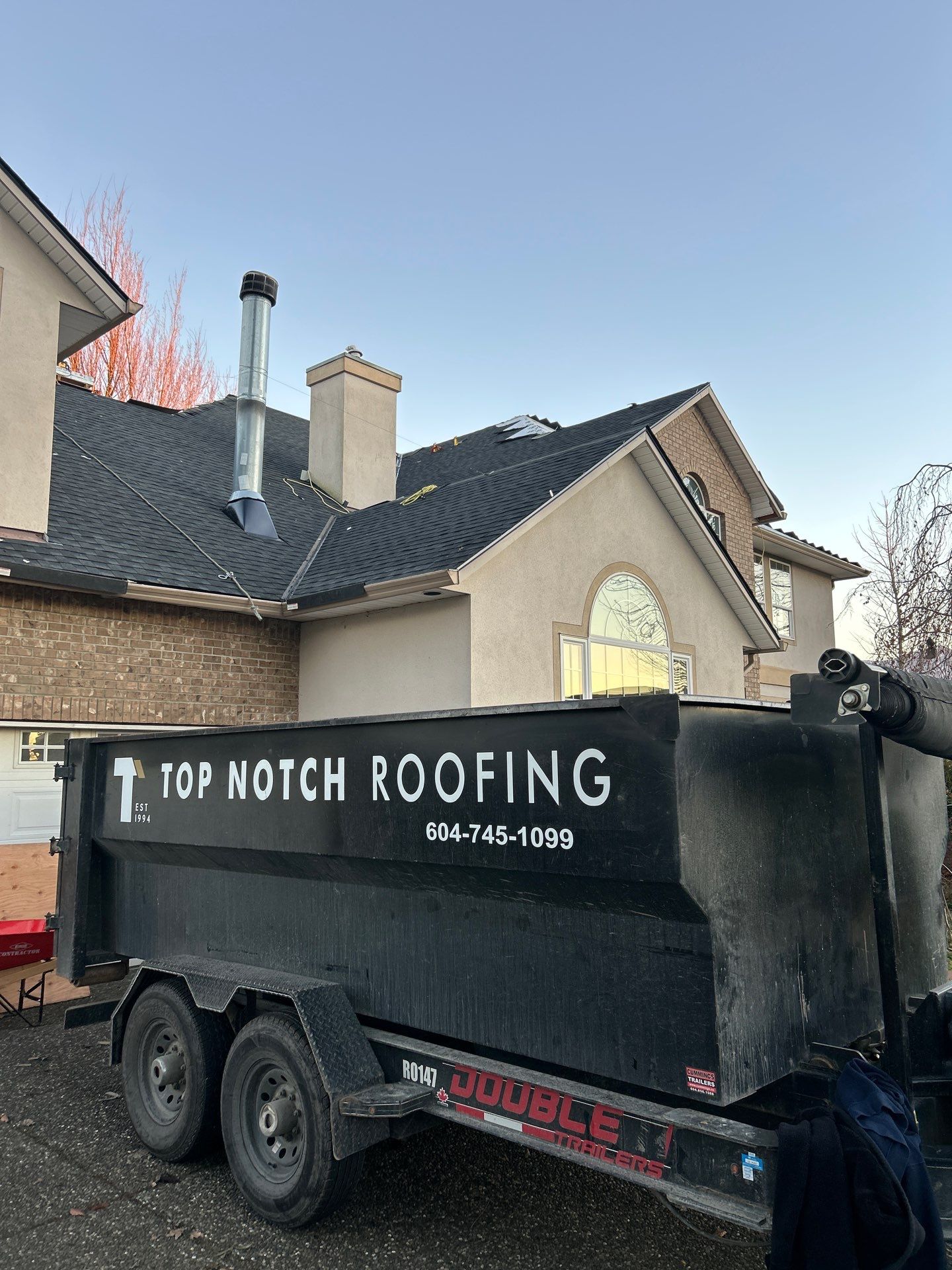 Residential Re-Roof using GAF timberline HDZ Charcoal by Top Notch Roofing Inc