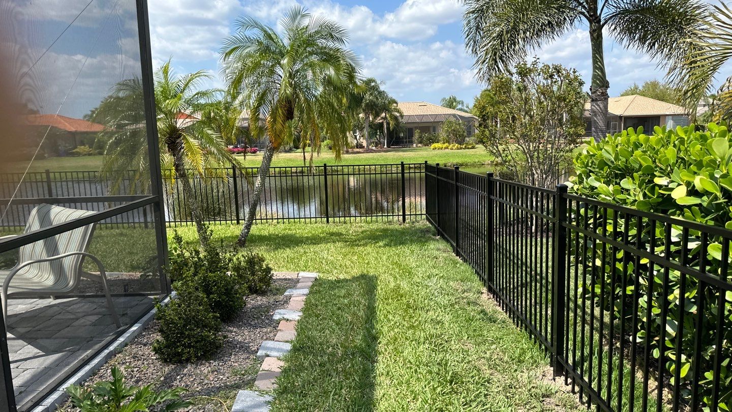 Aluminum Fence Installation using Black 3 Rail Aluminum Fence by Asap fence and gates, LLC