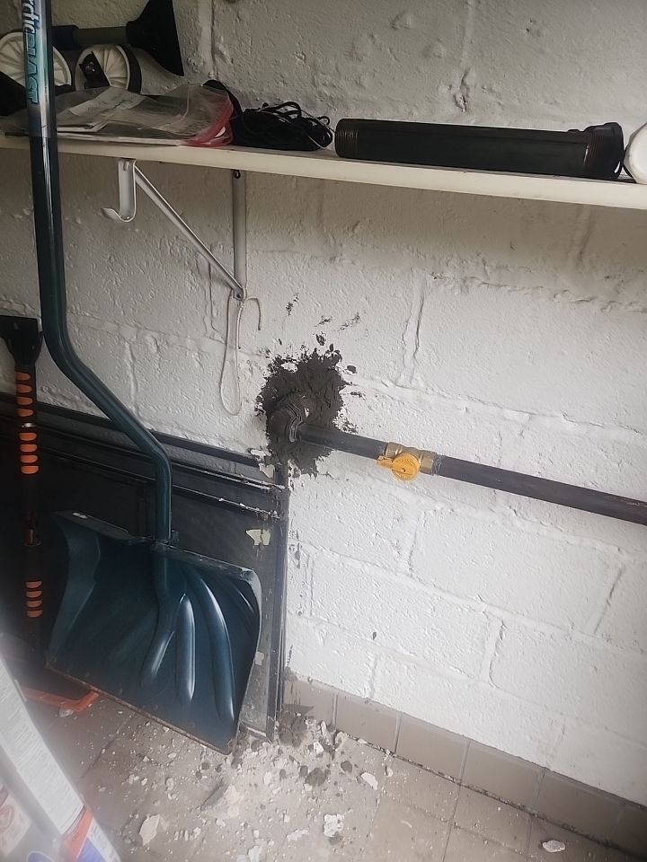Replace failed gas line from gas connection at street to new meter by Sureway Comfort John Wilcox Plumbing Heating Cooling