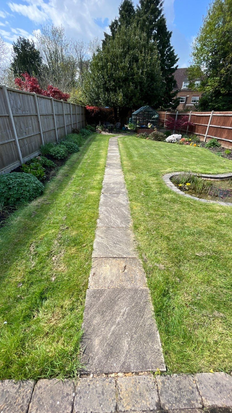 Driveway And Patio Clean using Mosmatic FSC and Biocide by Ges Exterior Cleaning ltd