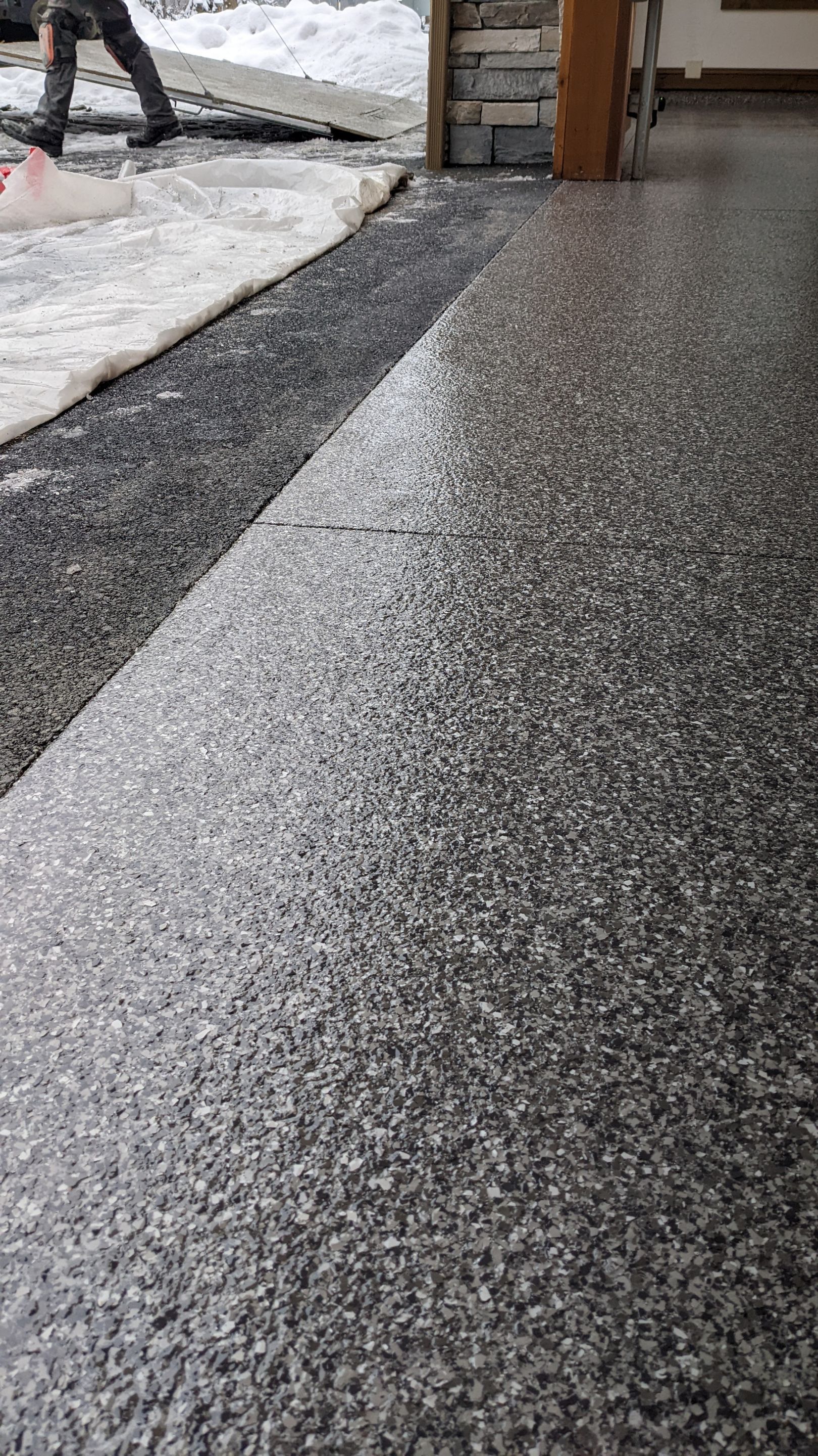 Garage Transformation using Silver Creek by Croc Coatings, LLC