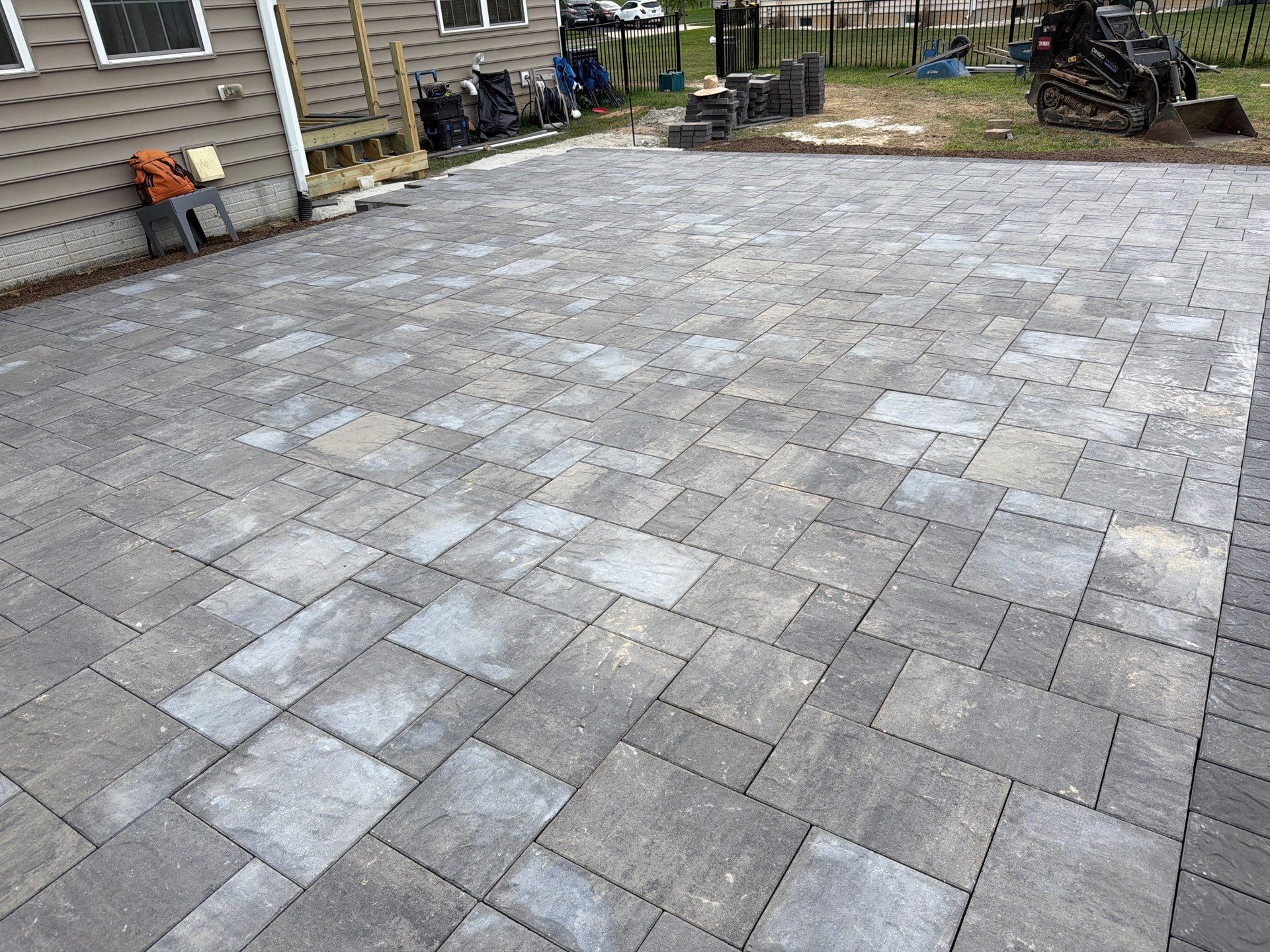 🏡 BELGARD PAVER PATIO WITH DECK STEPS IN MIDDLETOWN, DELAWARE 🔥🧱✨ by Studio G Indoor Spaces & Outdoor Living