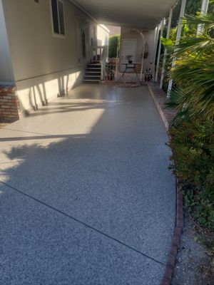 Creekbed Polyurea Driveway and Carport Resurfacing in Pismo Beach