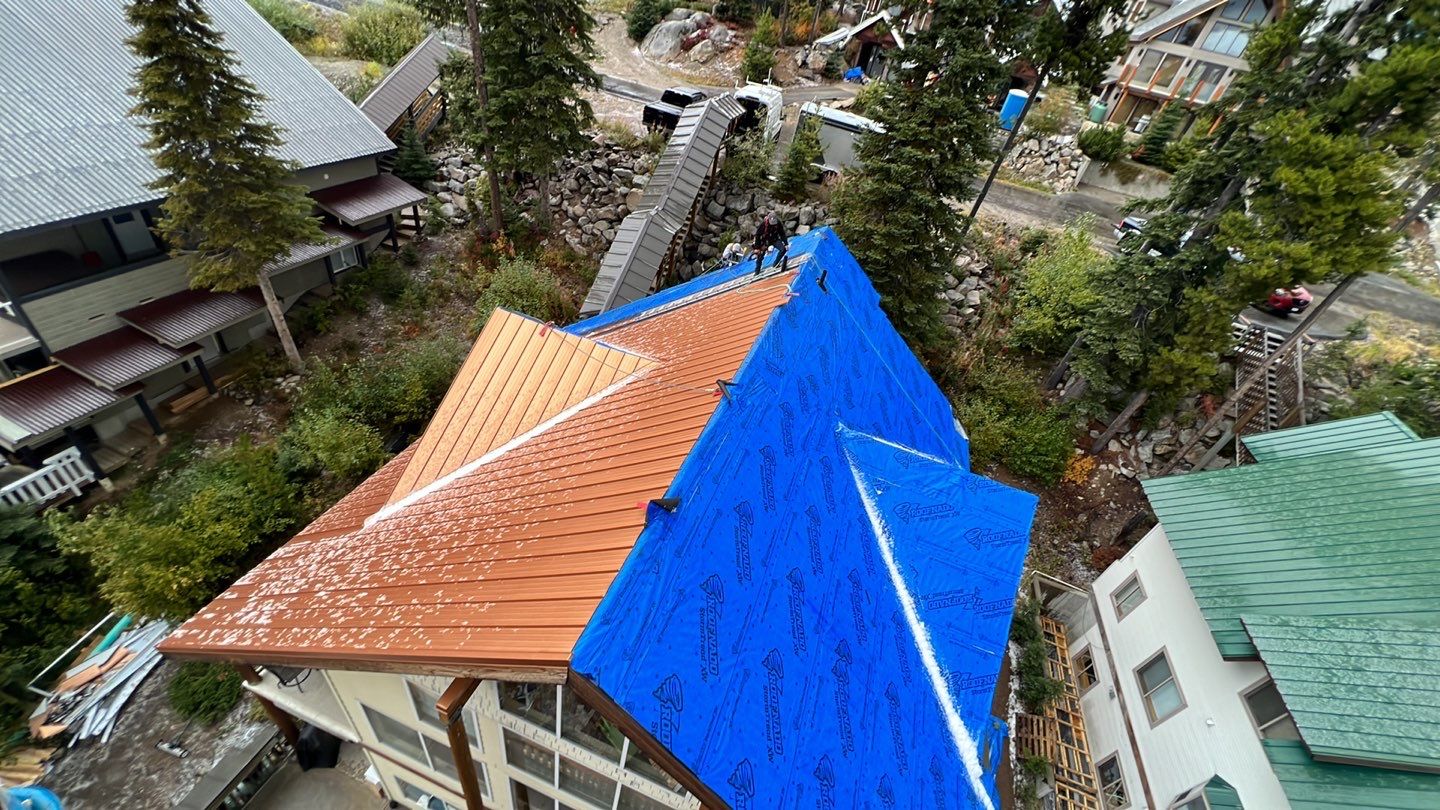 Residential Roofing Installation using 12" Prolok metal  by Top Notch Roofing Inc