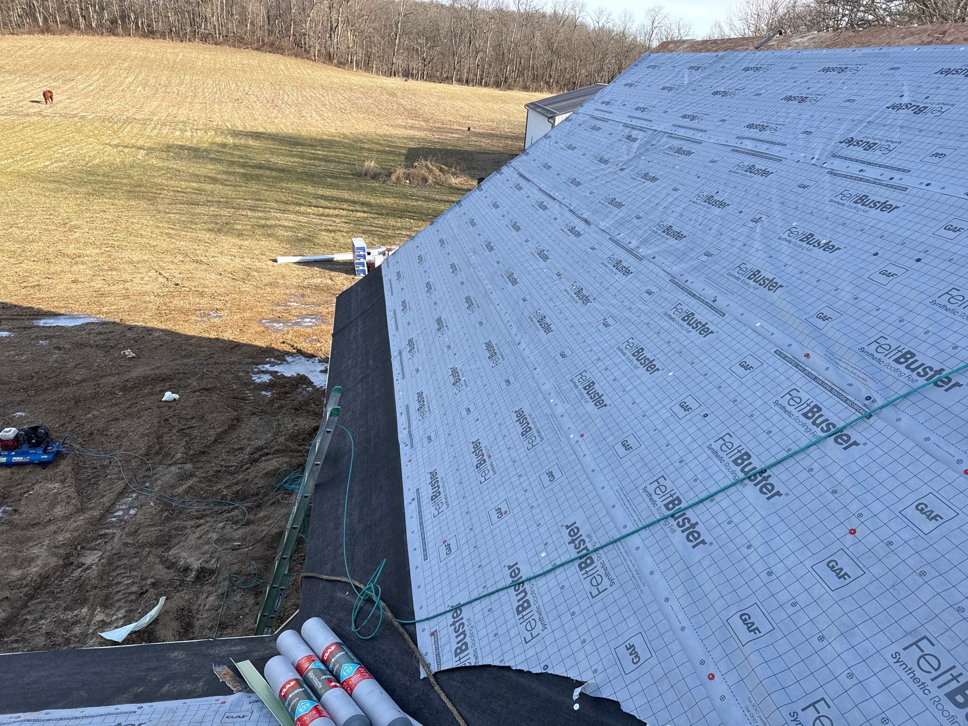 Residential Roofing Installation using Timberline HDZ Shingles - Williamsburg Slate by RoofX 