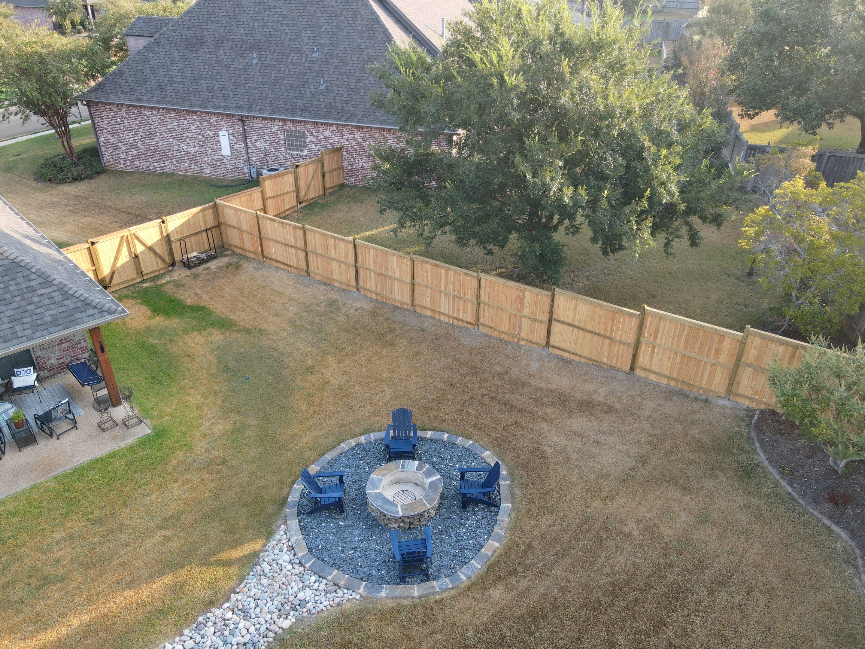 6ft Cedar Good Neighbor Fence by Roberson Construction LLC