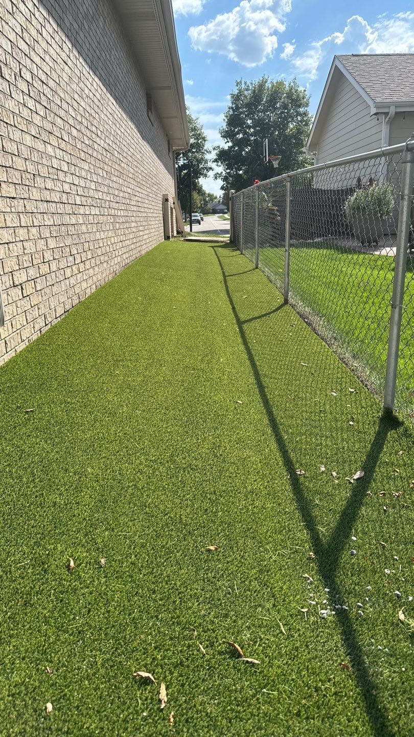 Pet Friendly Synthetic Turf Installation by New Horizon Landscapes