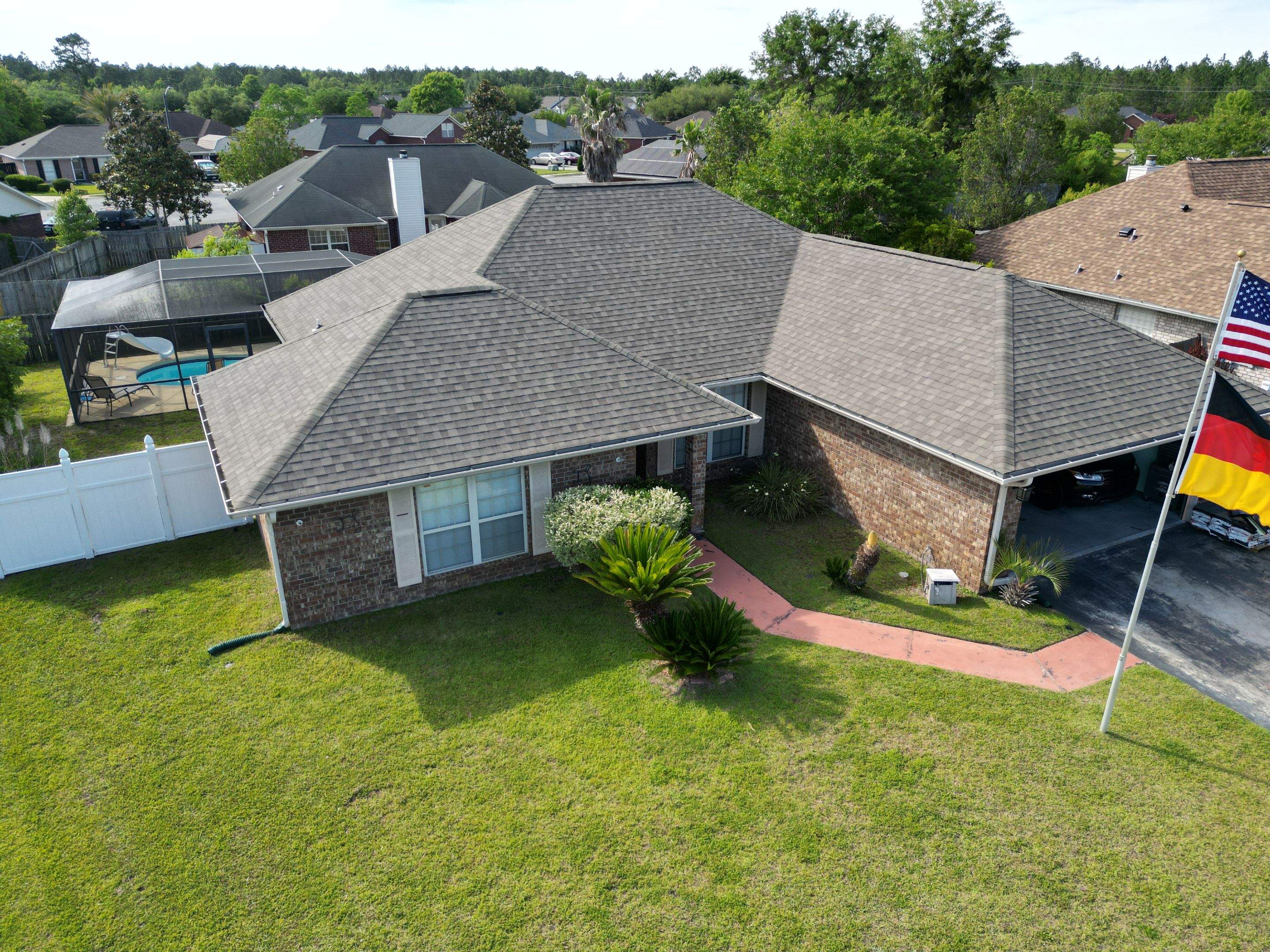 Residential Roofing Installation using Atlas Pinnacle Sun by Talya Roofing