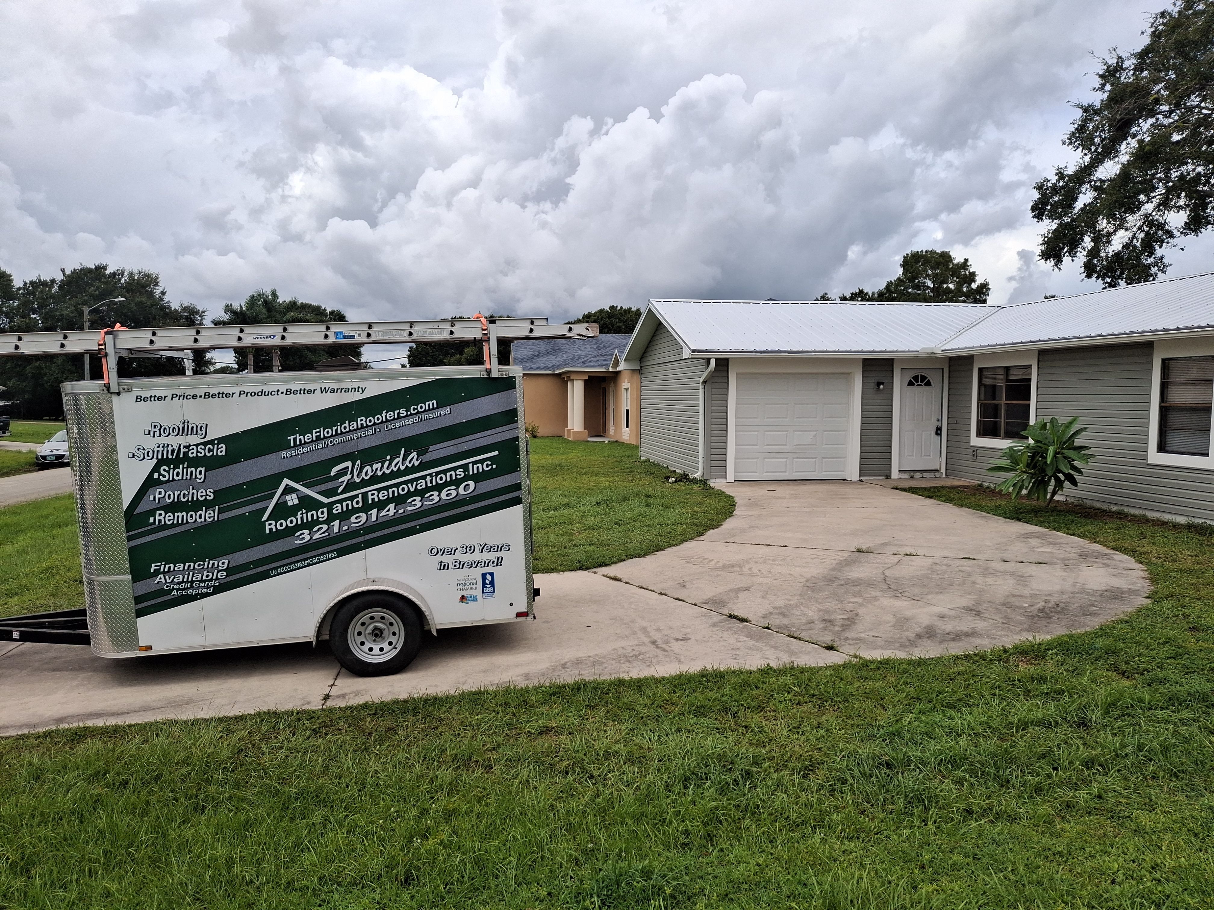Vinyl Siding Installation and Structural Wood Rot Repair in Palm Bay by Florida Roofing and Renovations Inc.
