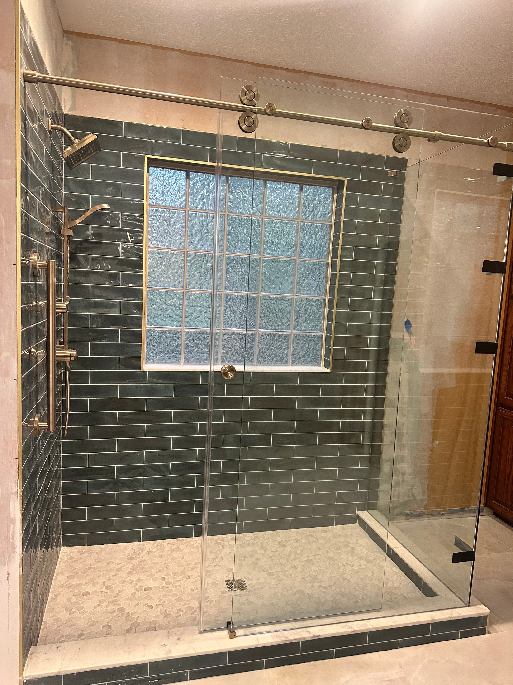 Tub to shower conversion  by Footprints Floors of Nashville