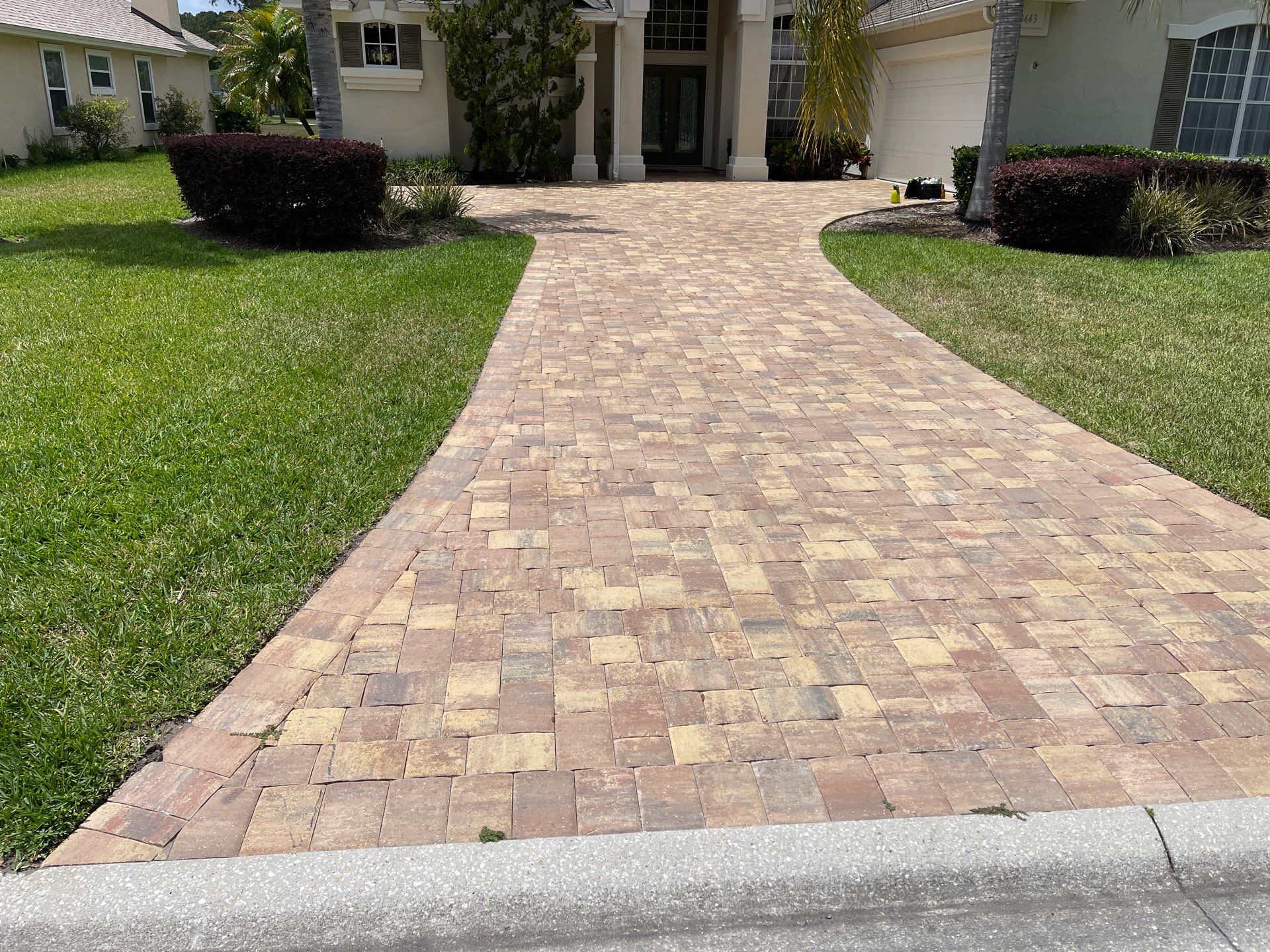 Paver Driveway using Concrete Sealant by DuraSeal